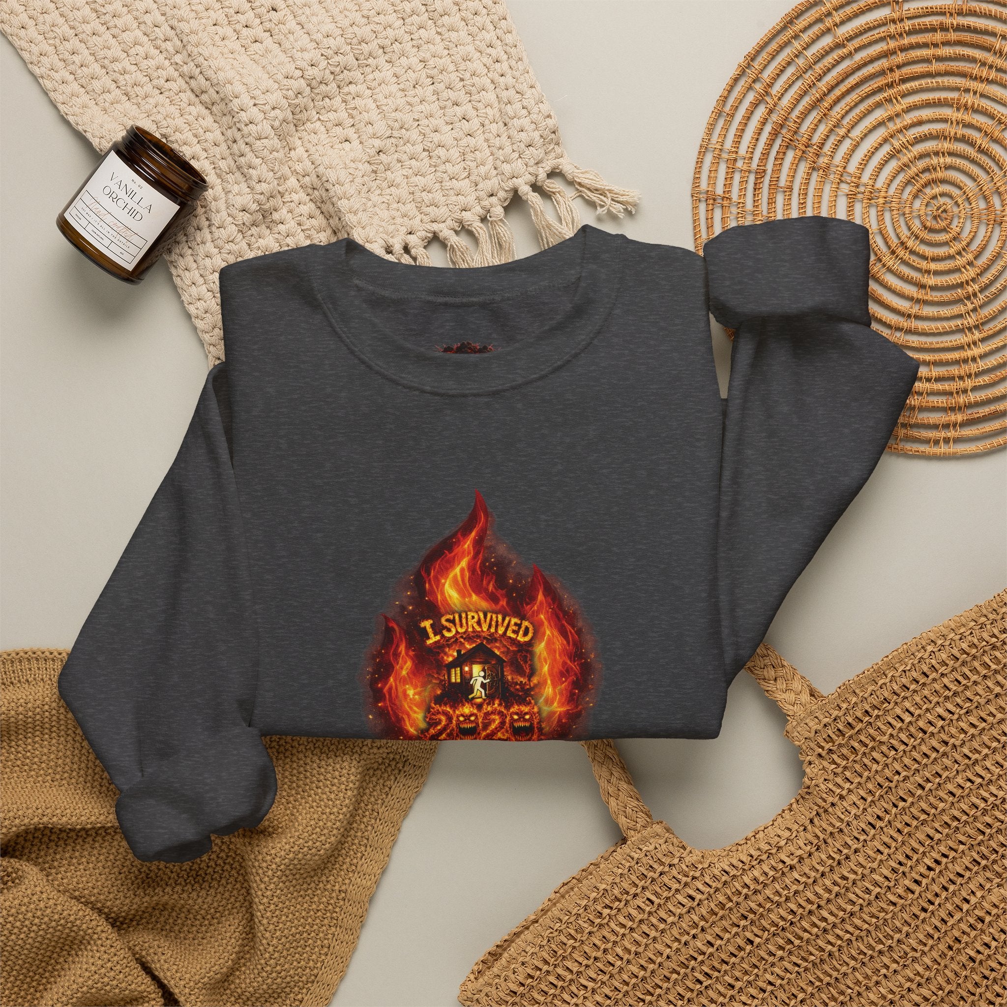 I Survived 2020 — WILDFIRES S2:E4: Director's Cut "Western U.S. Wildfire Season" Memorial Unisex Heavy Blend™ Crewneck Sweatshirt