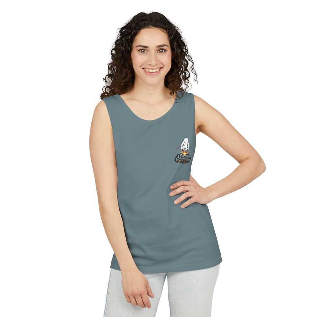 I Survived 2020 — "Please Stand By" Test Pattern Tee Summer Premier  Unisex Garment-Dyed Tank Top