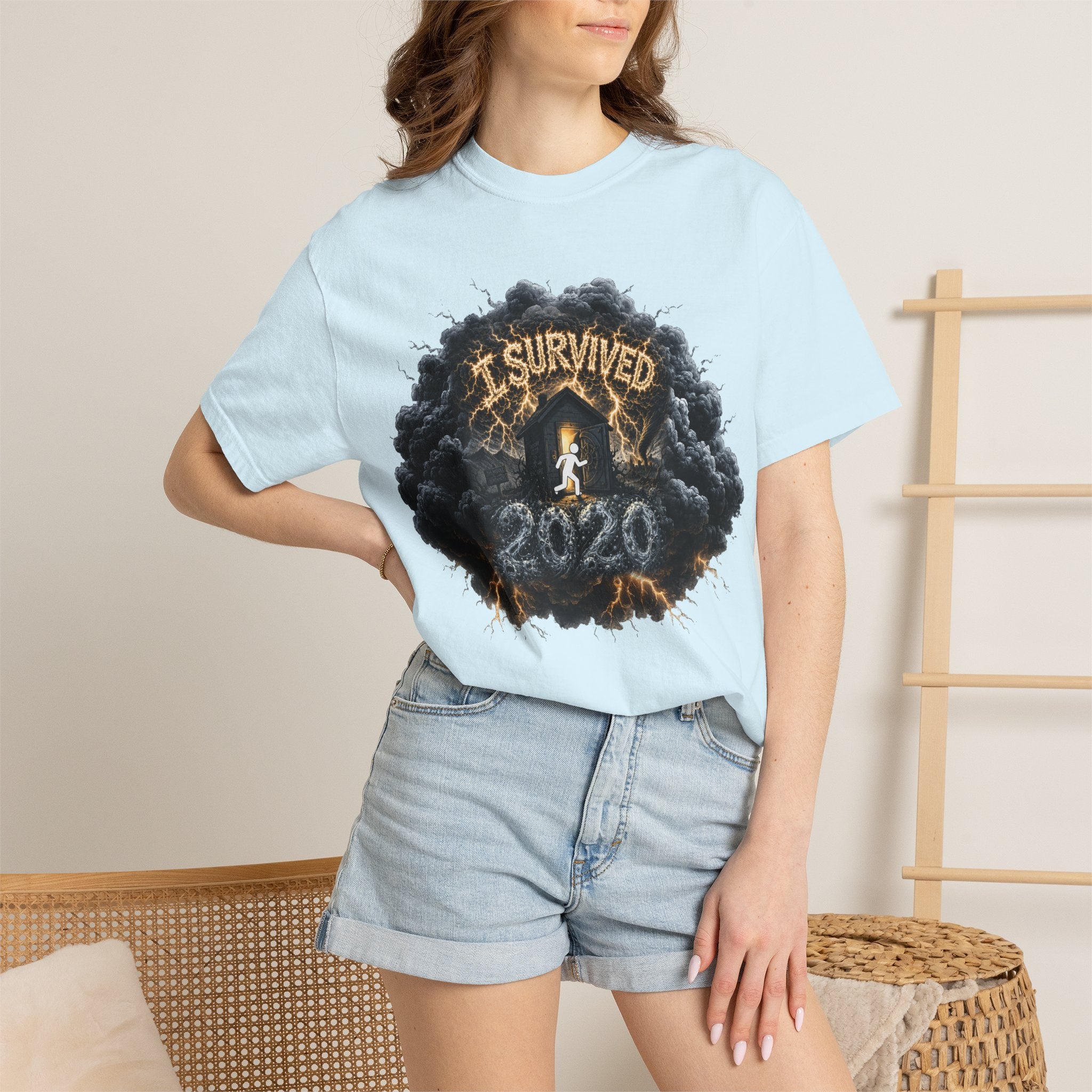 I Survived 2020 — Original Design Teaser Tee | Season 1 Premiere Drop Unisex Garment-Dyed T-shirt