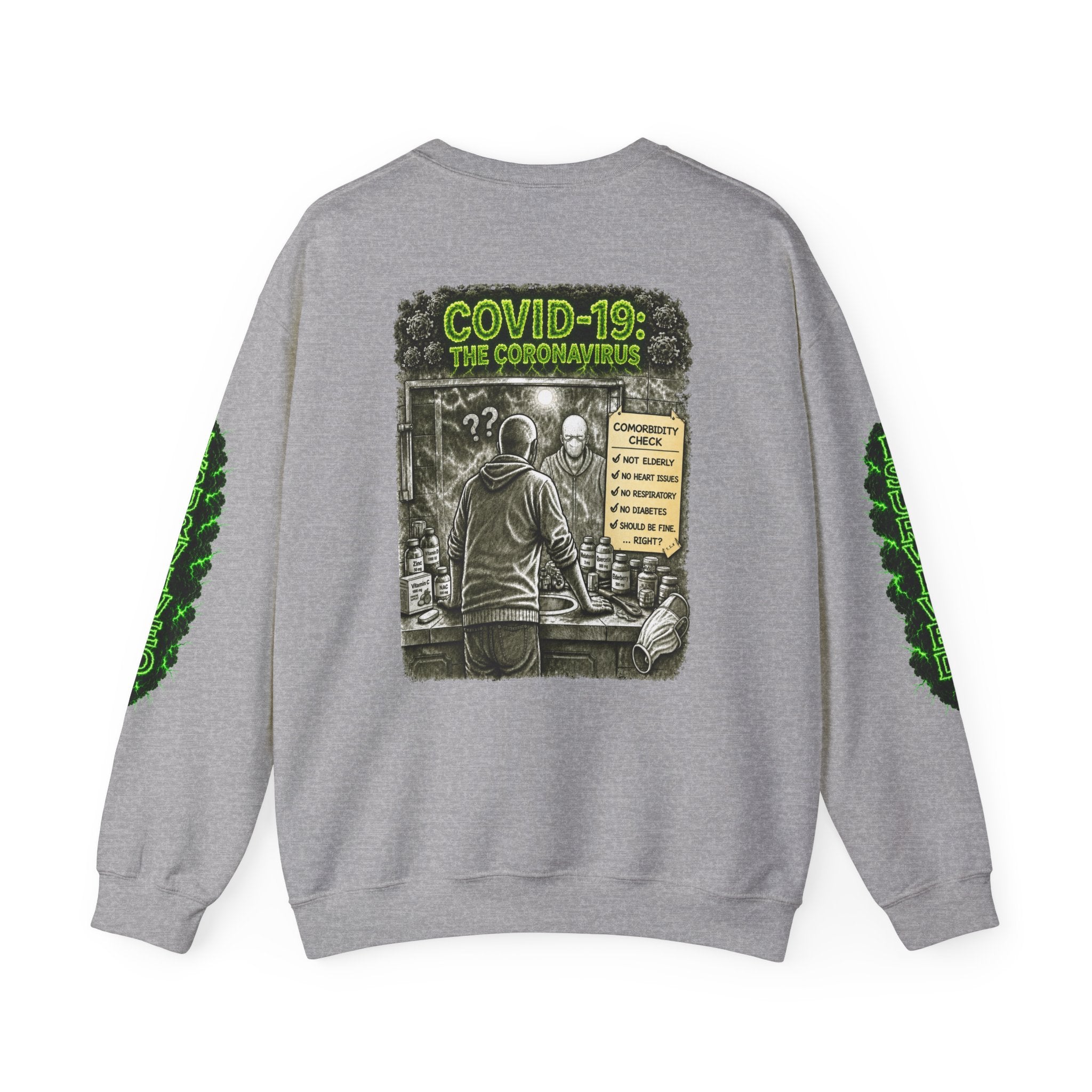 I Survived 2020 — PANDEMIC S1:E1: Director's Cut "COVID-19: The Coronavirus" Unisex Heavy Blend™ Crewneck Sweatshirt