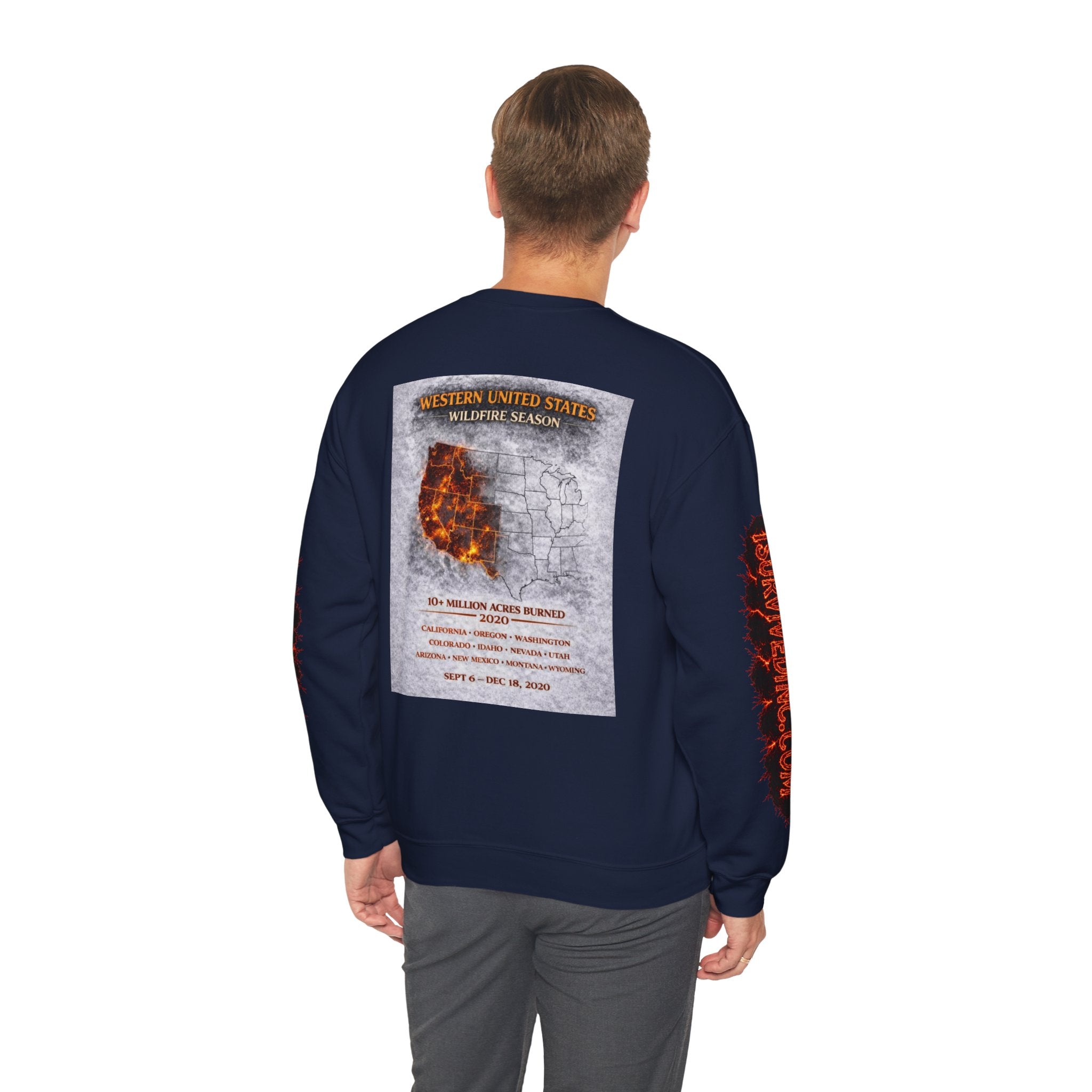I Survived 2020 — S2:E4 "Western U.S. Wildfire Season" | Mid-Season Finale Pt. 1 | Wildfire Edition Memorial Unisex Heavy Blend™ Crewneck Sweatshirt