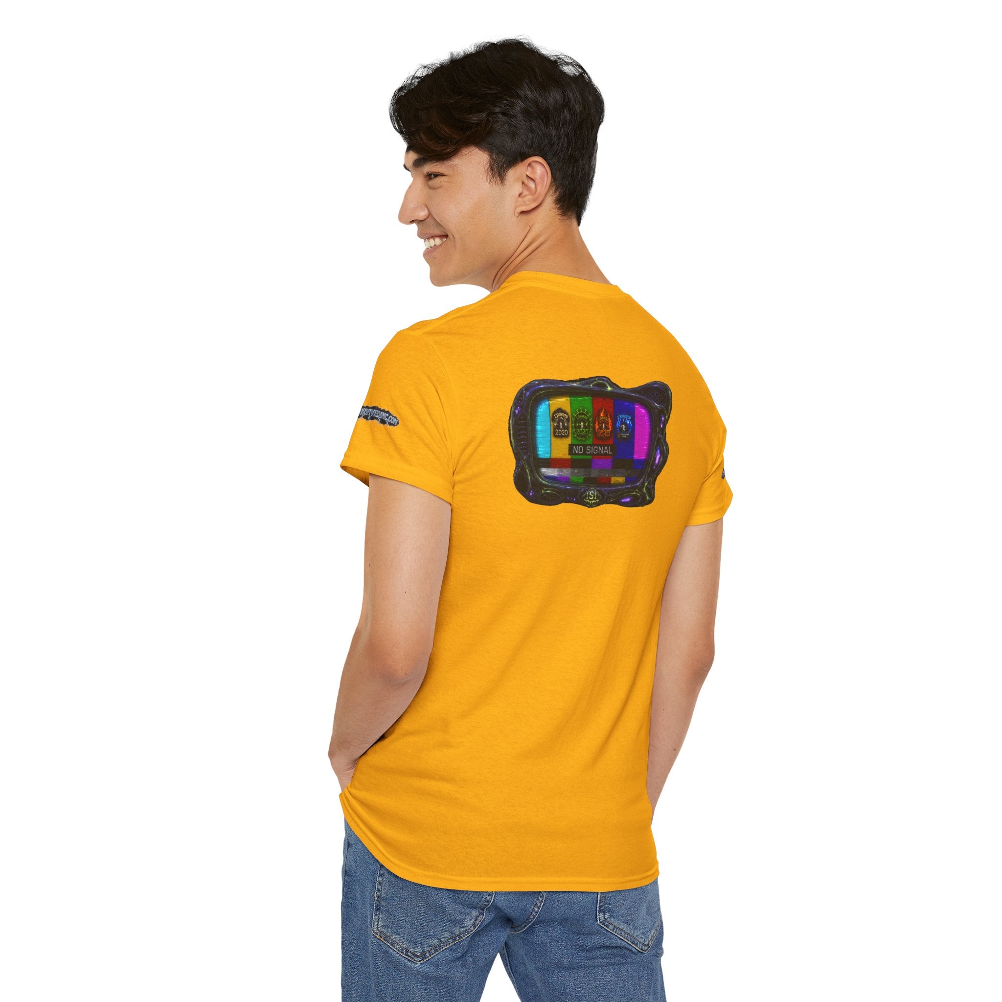 I Survived 2020 — "No Signal" Test Pattern Tee Alien Broadcast Finale Special Edition Summer Premiere Unisex Heavy Cotton Tee
