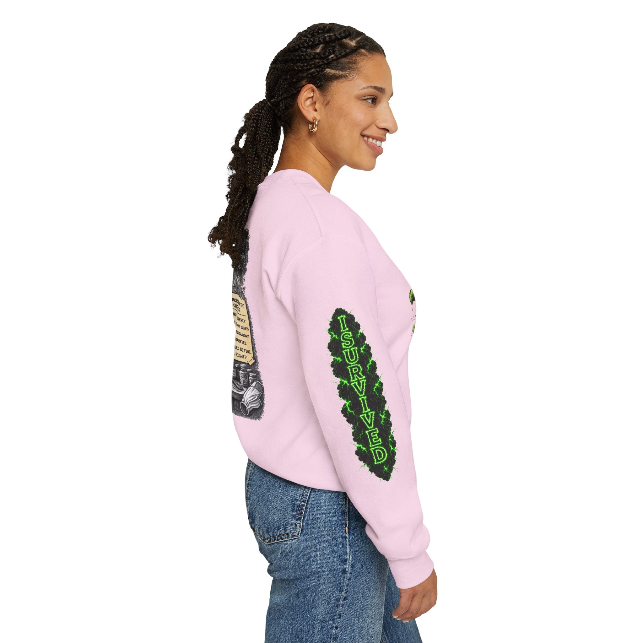 I Survived 2020 — Director's Cut S1:E1 "COVID-19: The Coronavirus" | Pandemic Edition Unisex Heavy Blend™ Crewneck Sweatshirt
