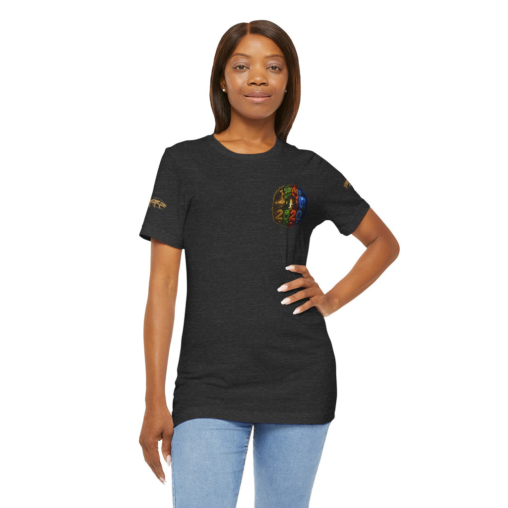 I Survived 2020 — "No Signal" Test Pattern Tee Alien Broadcast Finale Summer Premiere Unisex Jersey Short Sleeve Tee
