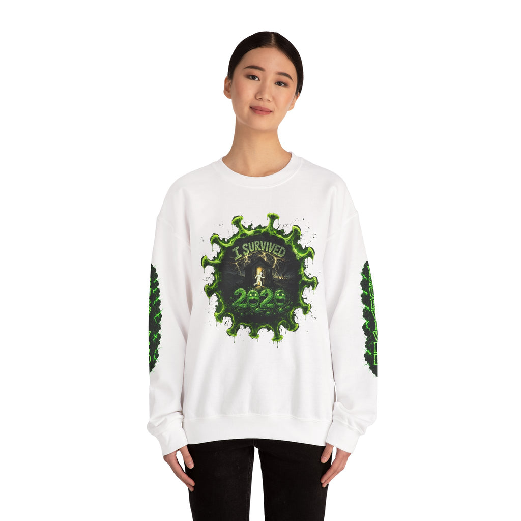 I Survived 2020 — Director's Cut S1:E1 "COVID-19: The Coronavirus" | Pandemic Edition Unisex Heavy Blend™ Crewneck Sweatshirt