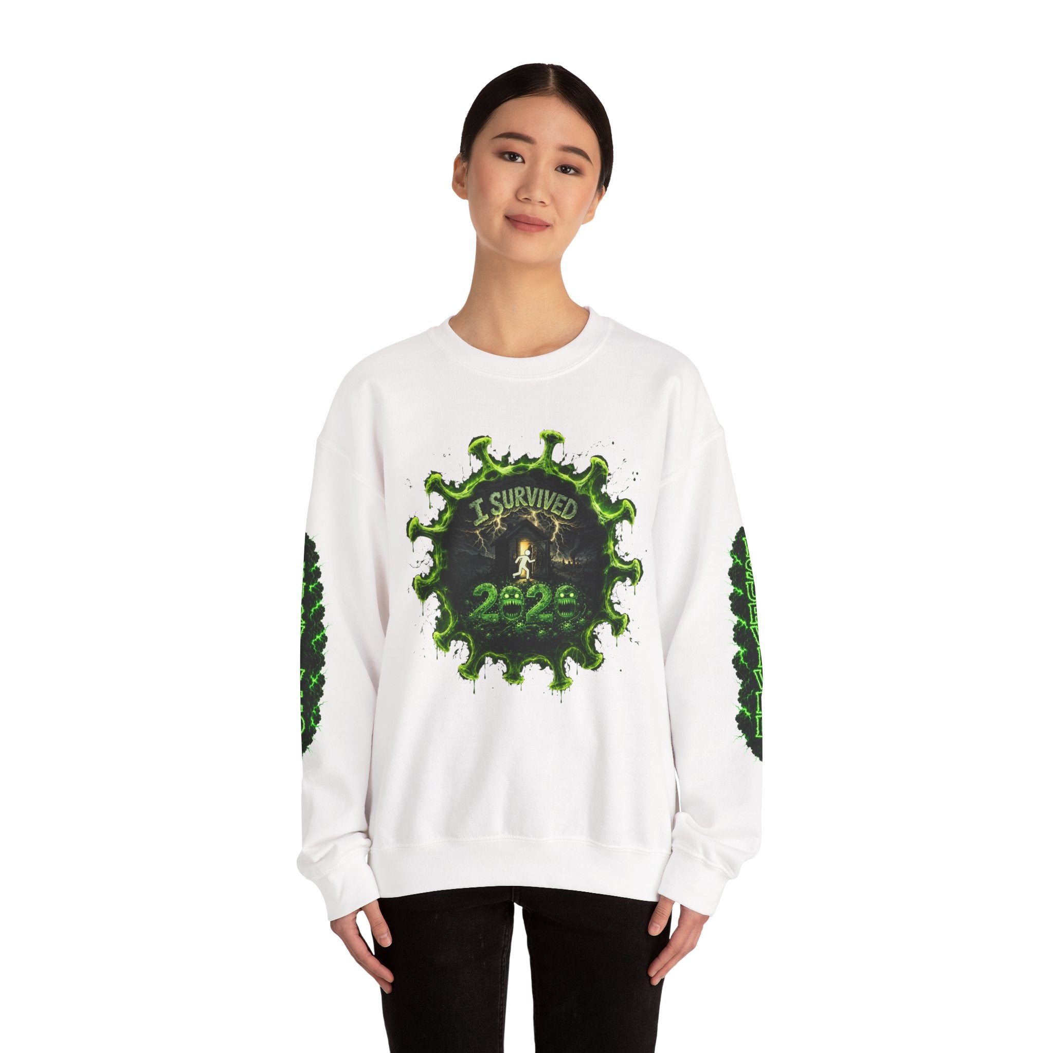 I Survived 2020 — Director's Cut S1:E1 "COVID-19: The Coronavirus" | Pandemic Edition Unisex Heavy Blend™ Crewneck Sweatshirt