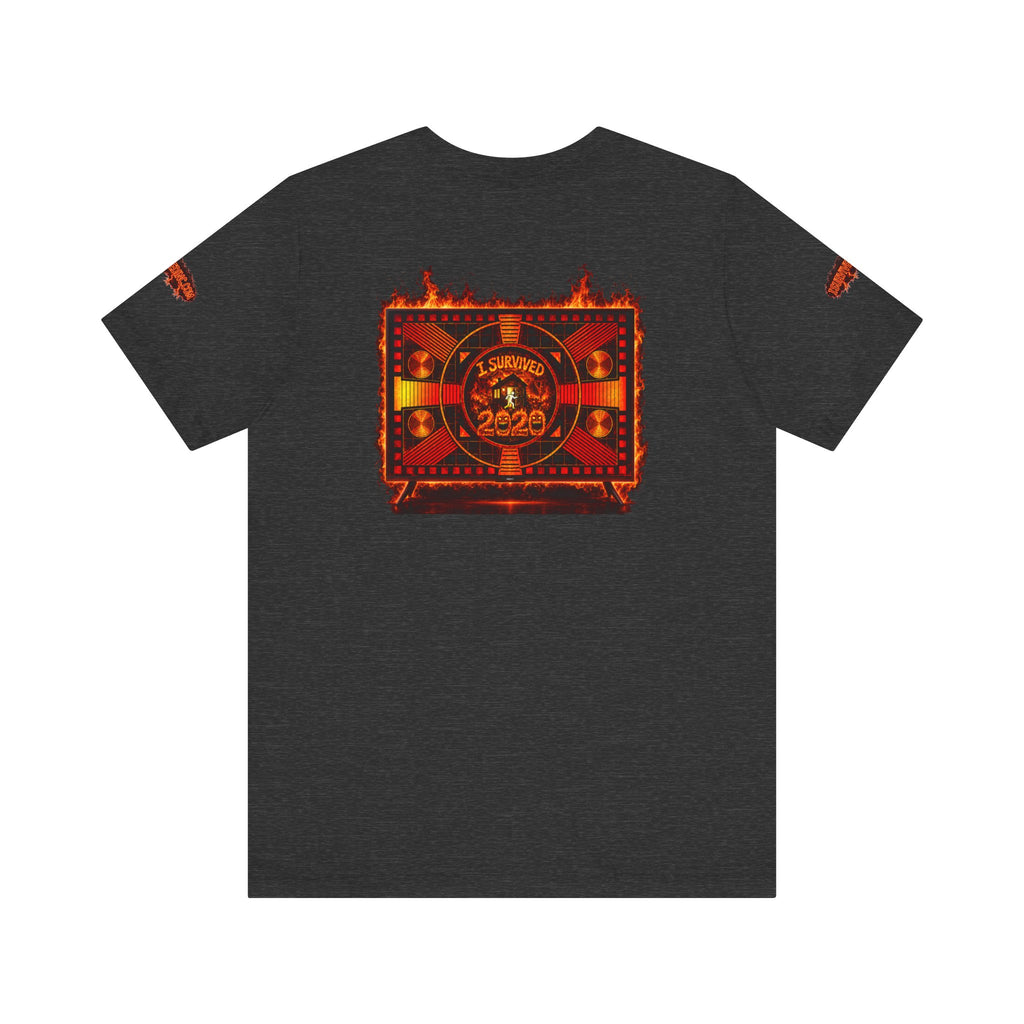 I Survived 2020 — "Please Stand By" Test Pattern Tee Wildfire Signal Special Edition Summer Premiere Unisex Jersey Short Sleeve Tee