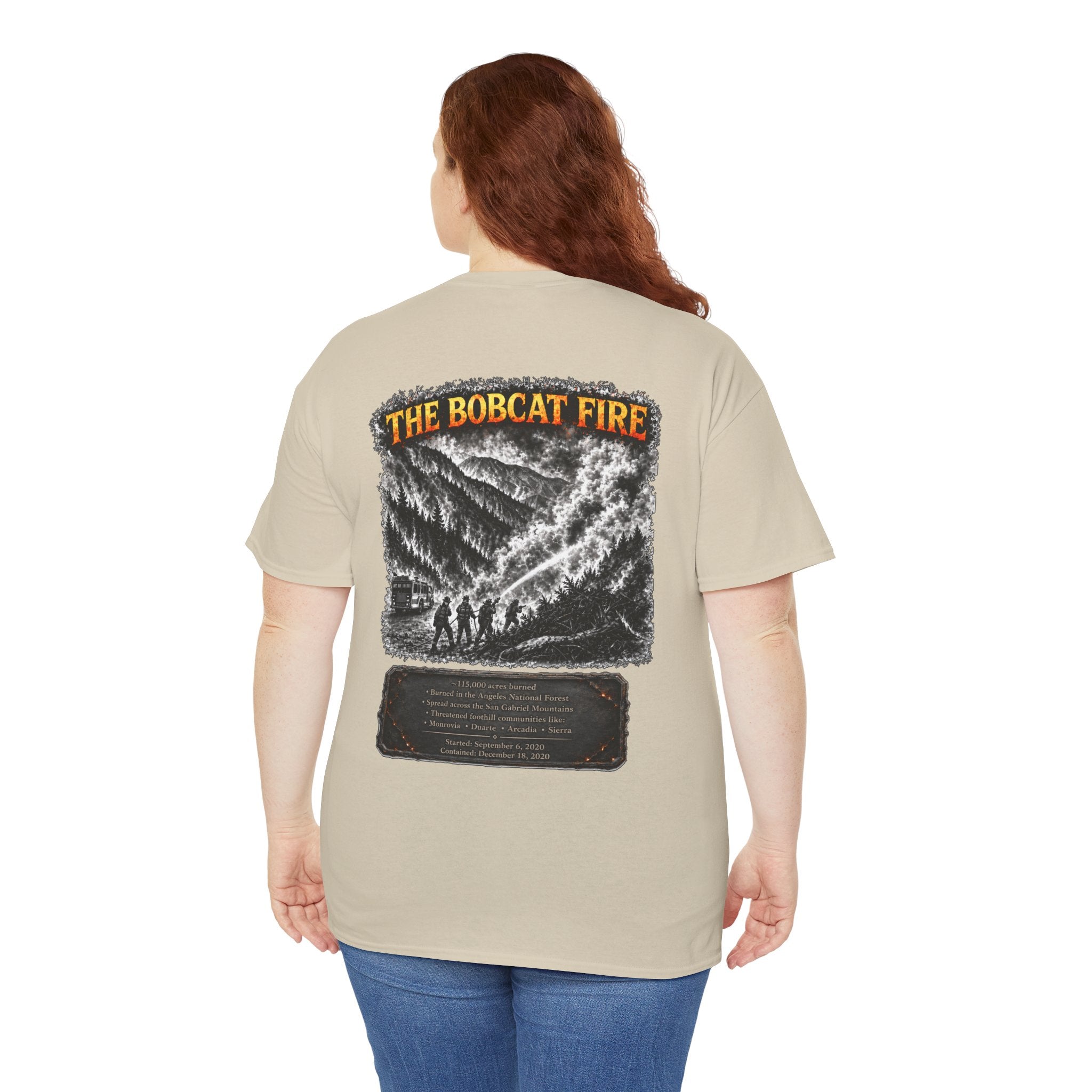 I Survived 2020 — WILDFIRES S2:E2: Director's Cut "The Bobcat Fire" Memorial Unisex Heavy Cotton Tee