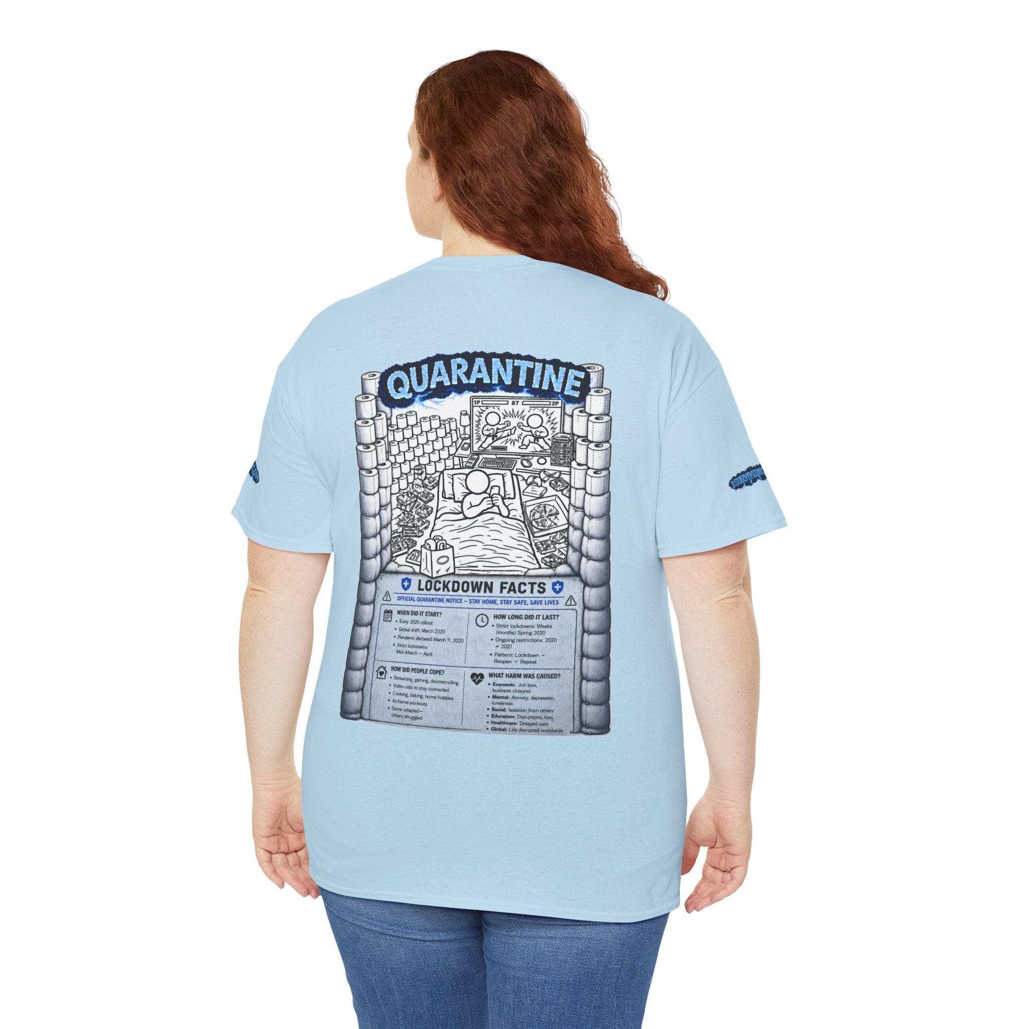 I Survived 2020 — LOCKDOWN S3:E1: Director's Cut Special Edition "Quarantine" Unisex Heavy Cotton Tee