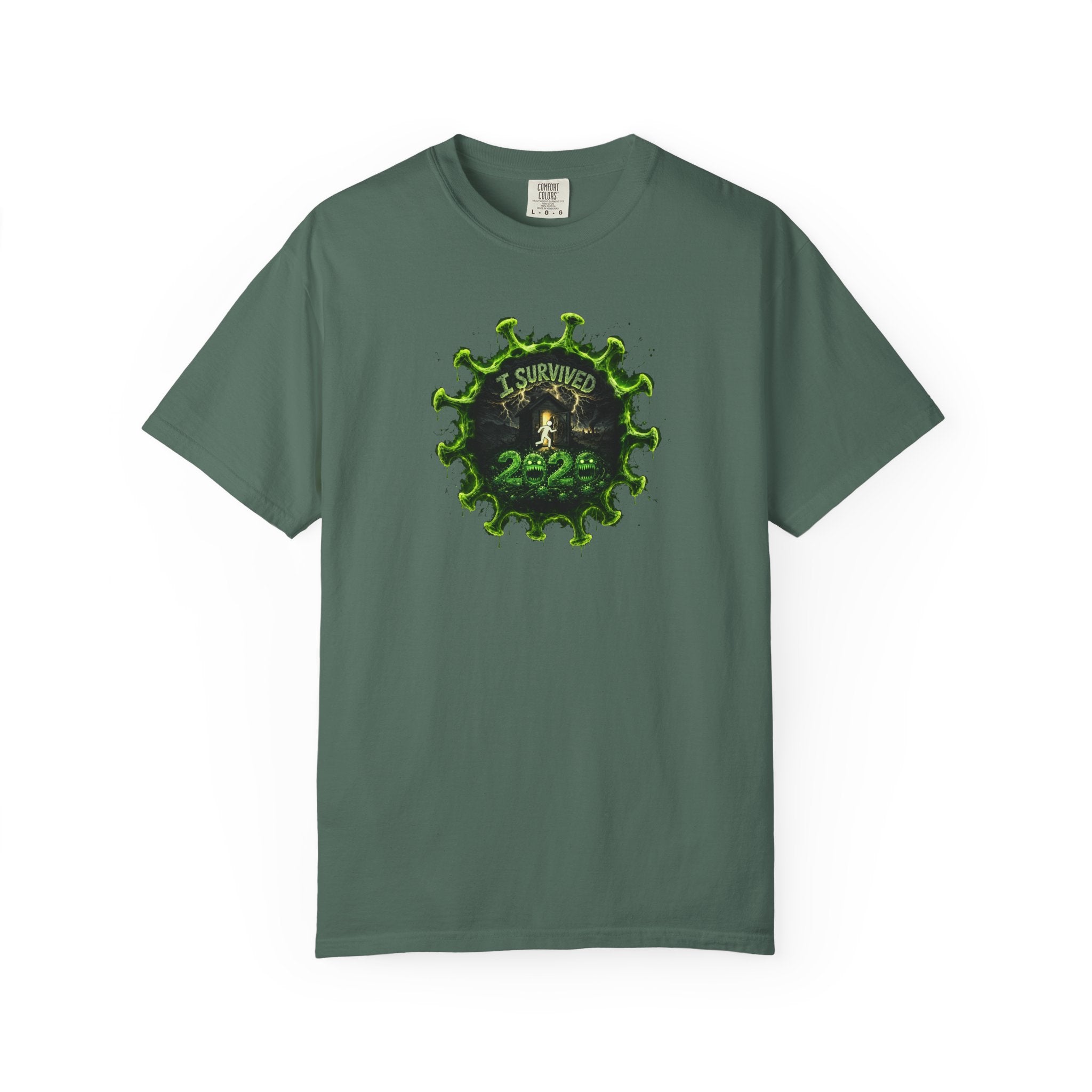 I Survived 2020 —  PANDEMIC S1:E1: Director's Cut "COVID-19: The Coronavirus" Unisex Garment-Dyed T-shirt
