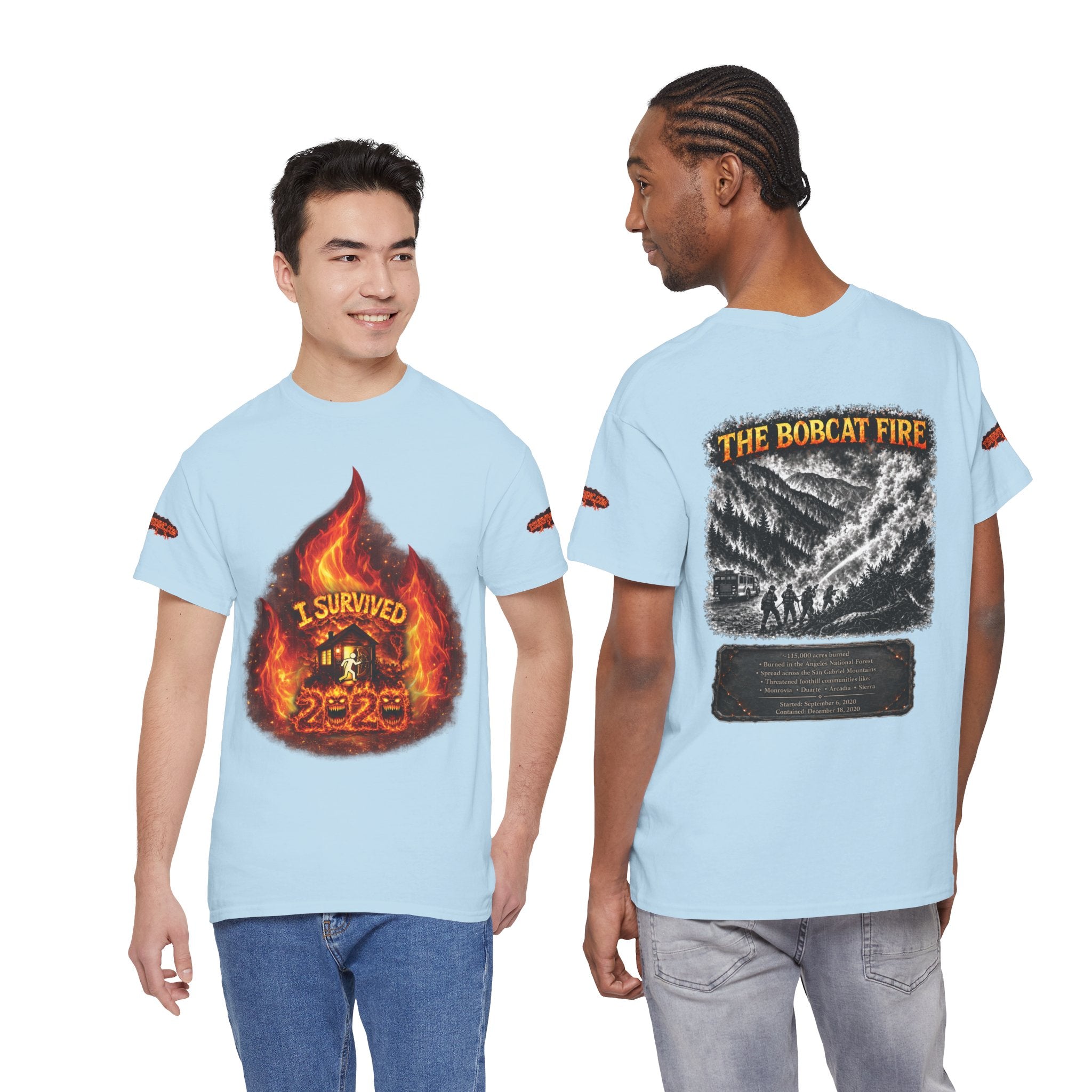 I Survived 2020 — Director's Cut S2:E2 "The Bobcat Fire" | Wildfire Edition Memorial Unisex Heavy Cotton Tee (SPECIAL EDITION)