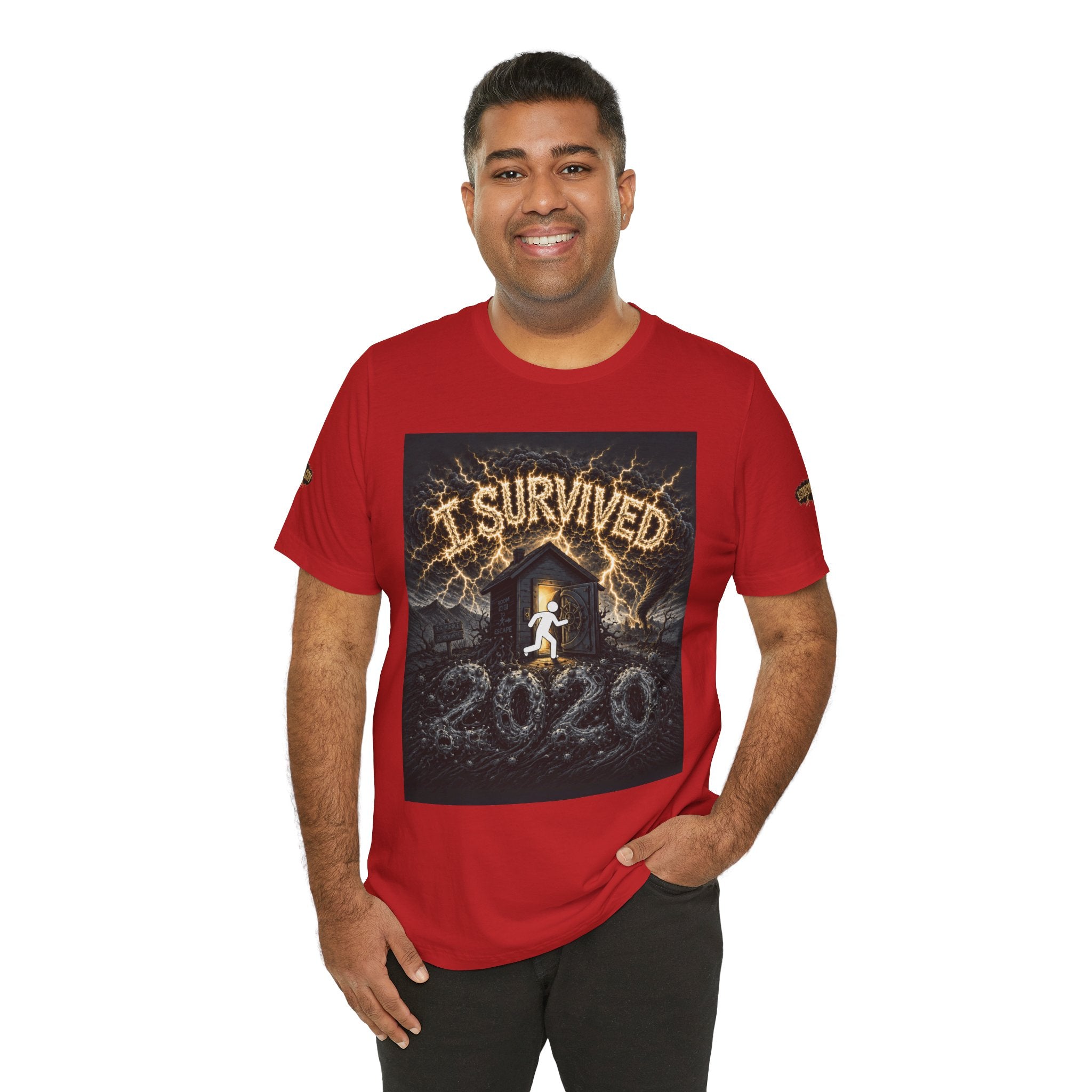 I Survived 2020 — Original Design Teaser Tee | Season 1 Premiere Drop Unisex Jersey Short Sleeve Tee