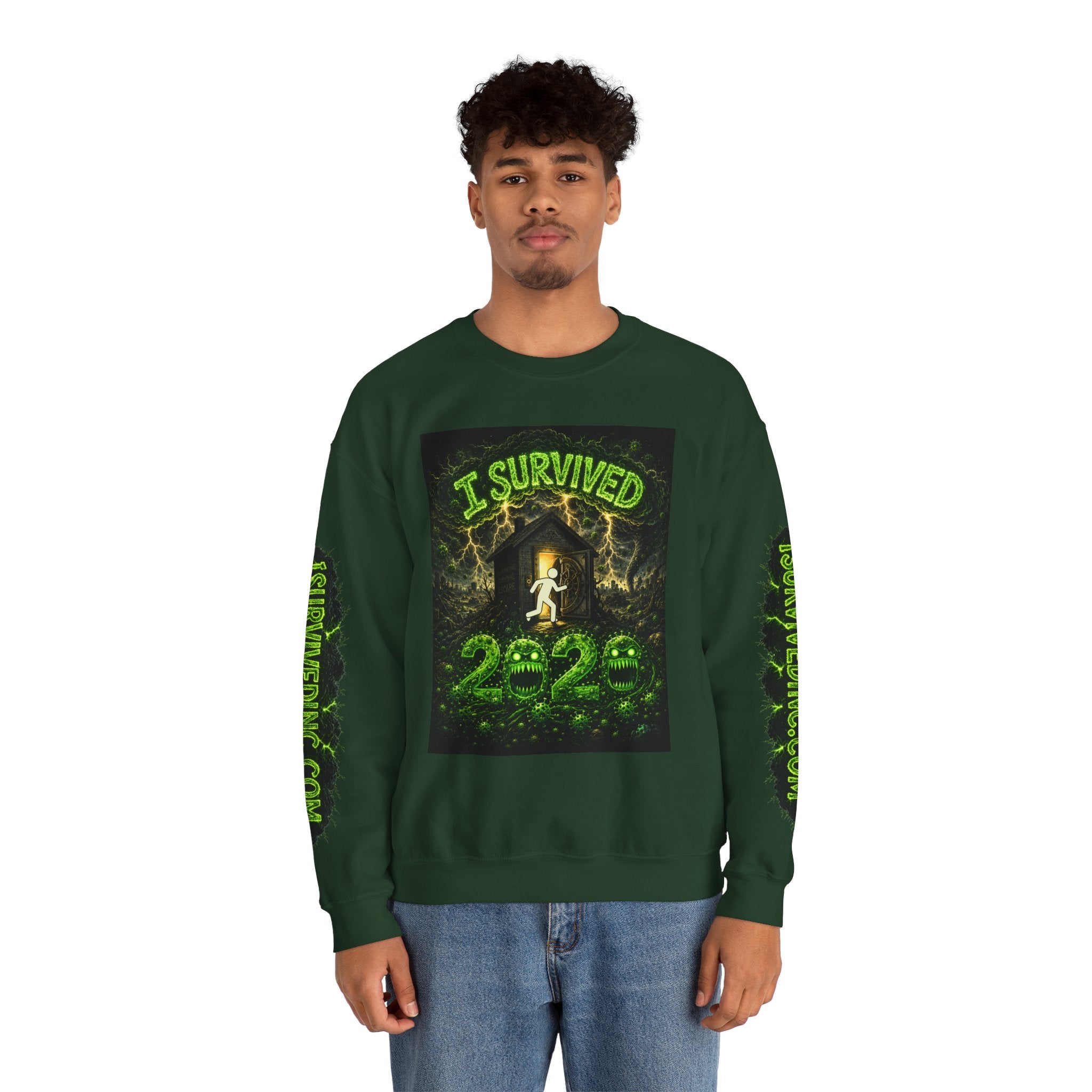 I Survived 2020 — PANDEMIC S1:E4: "Mask Madness" Unisex Heavy Blend™ Crewneck Sweatshirt