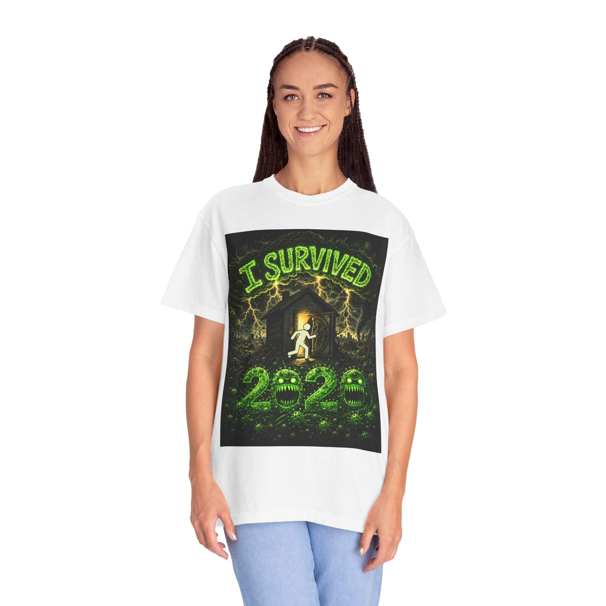 I Survived 2020 — S1:E3 "The Jab!" | Pandemic Edition Unisex Garment-Dyed T-shirt