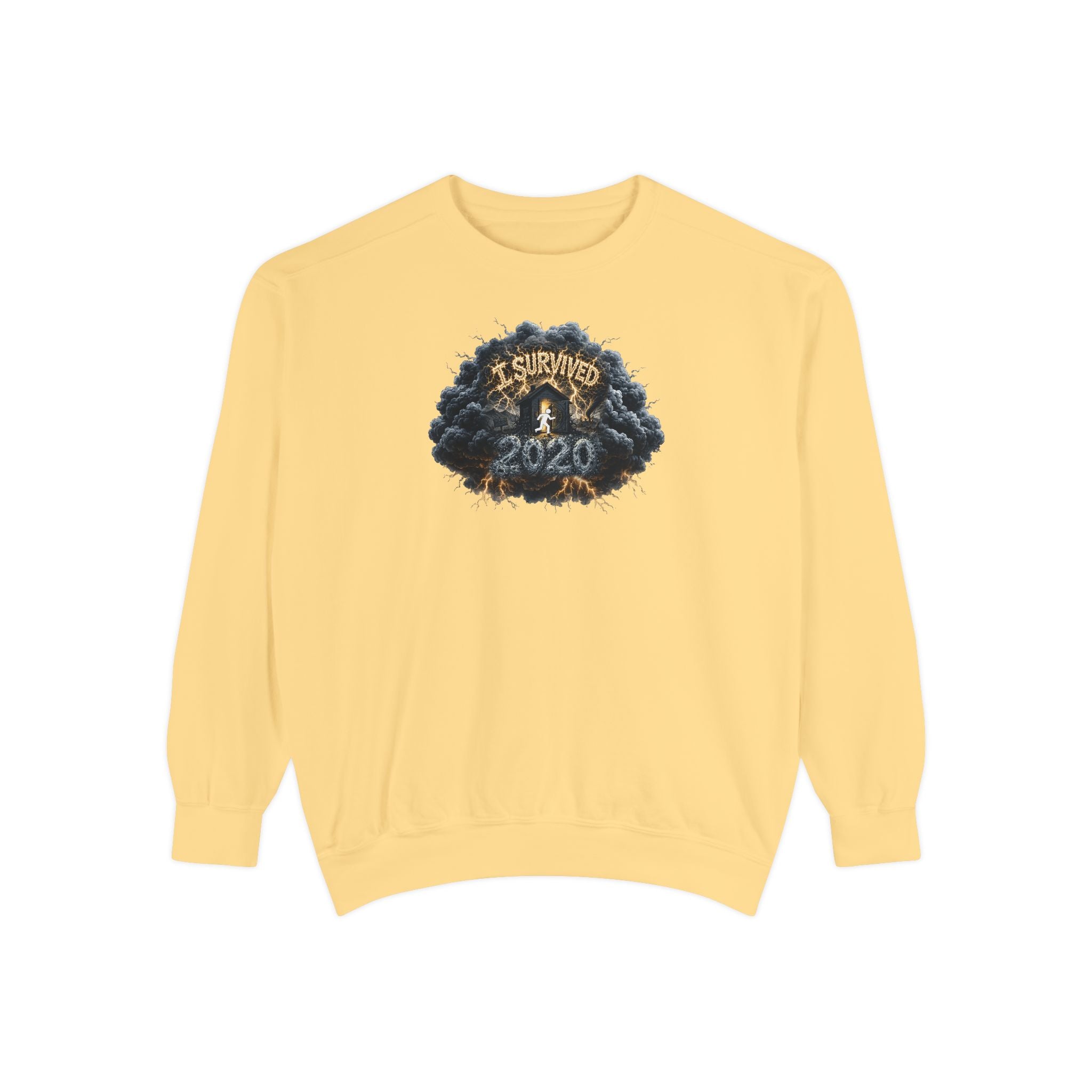 I Survived 2020 — Original PILOT Design: Director's Cut Unisex Garment-Dyed Sweatshirt