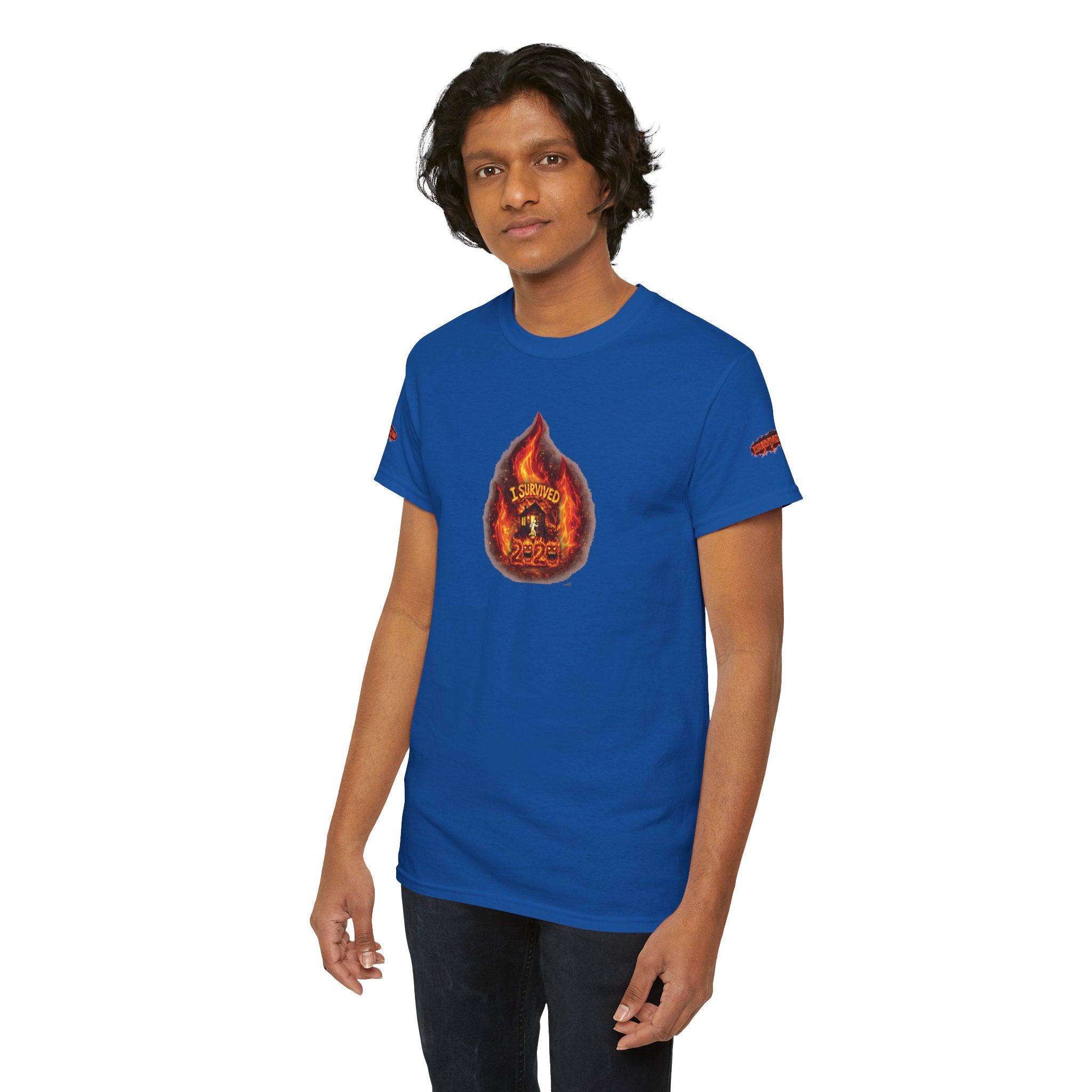 I Survived 2020 — WILDFIRES S2:E3: Director's Cut Special Edition "The California Wildfires" Memorial Unisex Heavy Cotton Tee