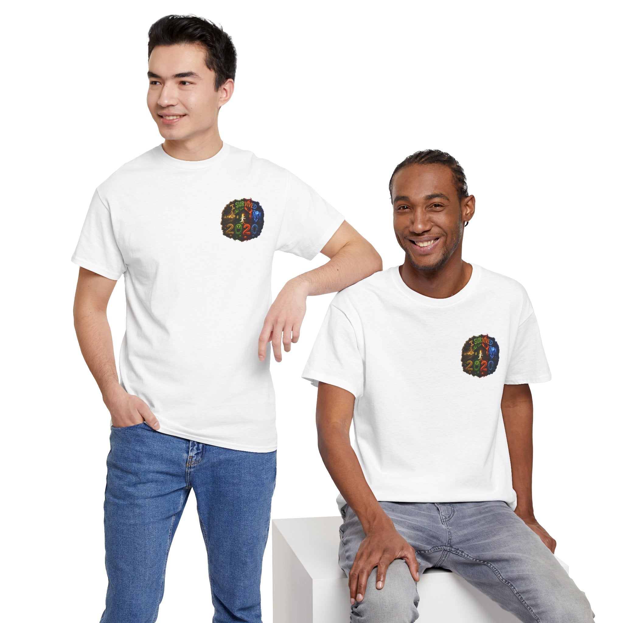 I Survived 2020 — "No Signal" Test Pattern Tee Alien Broadcast Finale Summer Premiere Unisex Heavy Cotton Tee