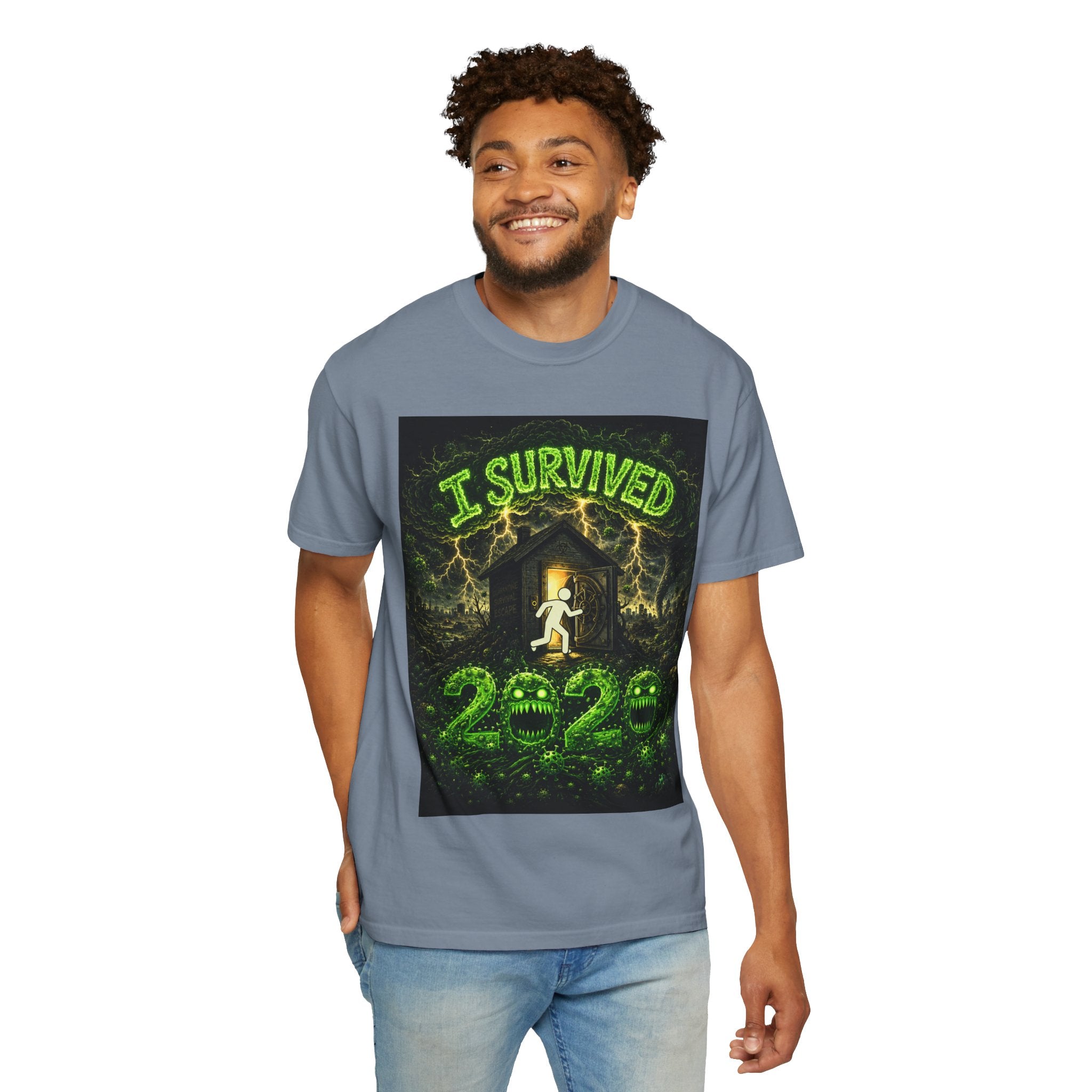 I Survived 2020 — S1:E1 "COVID-19: The Coronavirus" | Pandemic Edition Unisex Garment-Dyed T-shirt