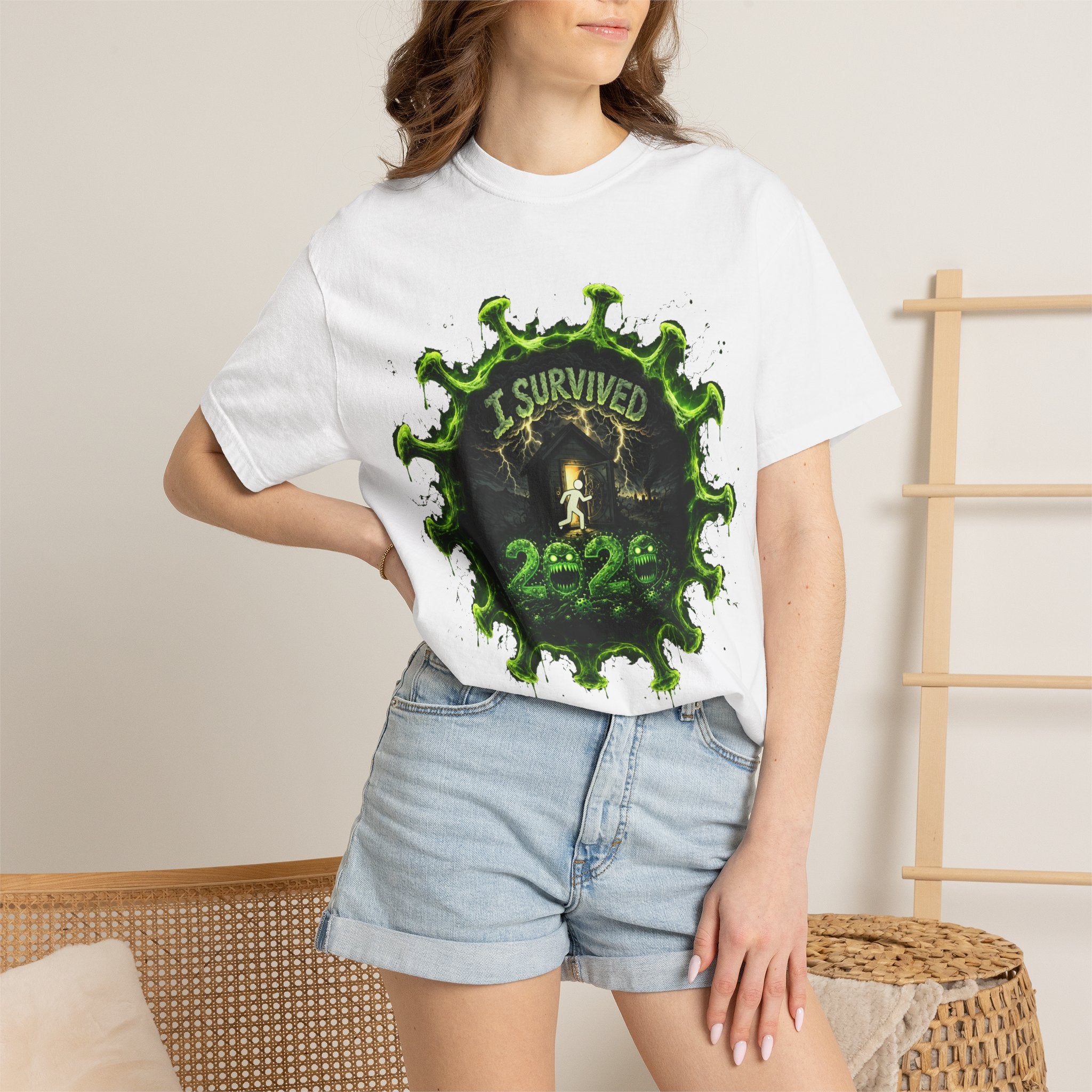 I Survived 2020 — Director's Cut S1:E1 "COVID-19: The Coronavirus" | Pandemic Edition Unisex Garment-Dyed T-shirt