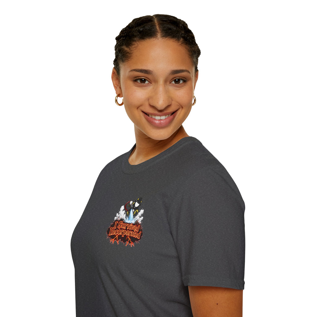 I Survived 2020 — "Please Stand By" Test Pattern Tee Wildfire Signal Edition Summer Premiere Unisex Softstyle T-Shirt