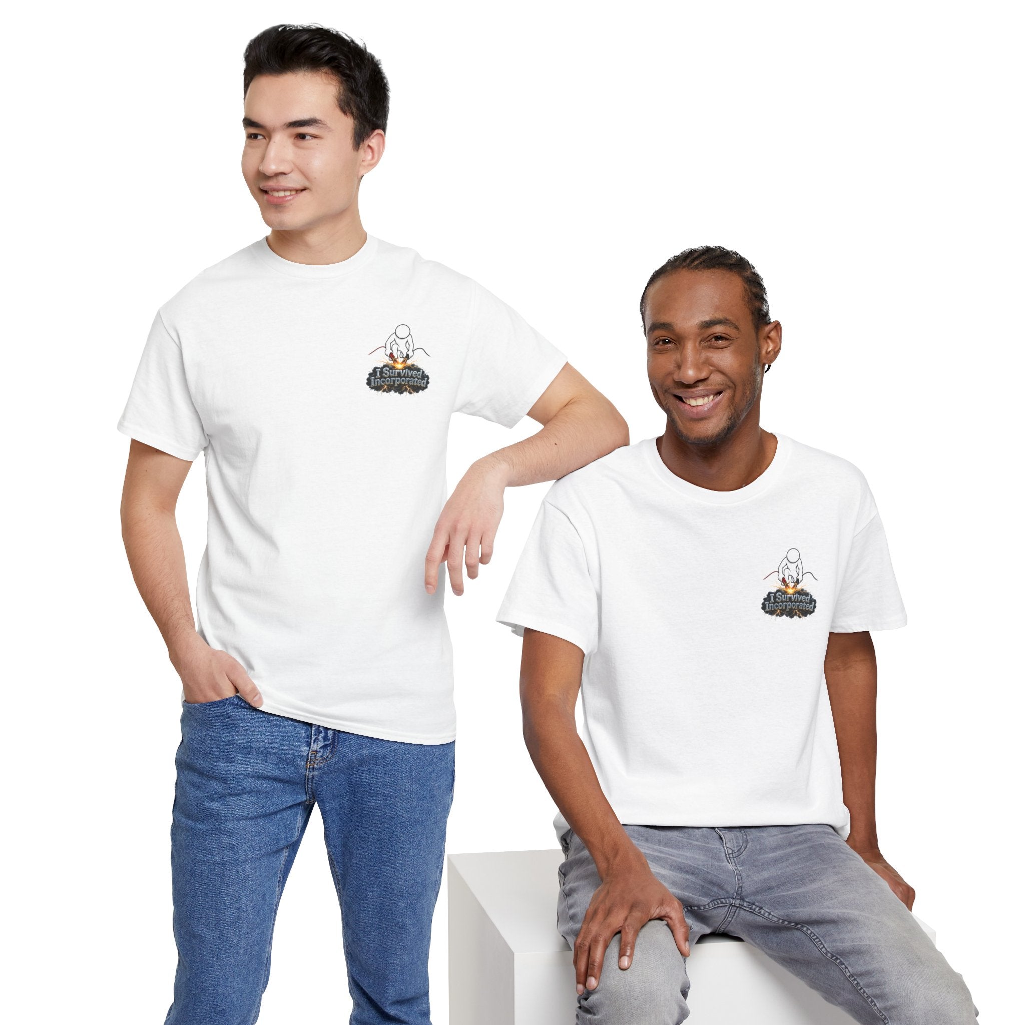 I Survived 2020 — "Please Stand By" Test Pattern Tee Summer Premier Unisex Heavy Cotton Tee