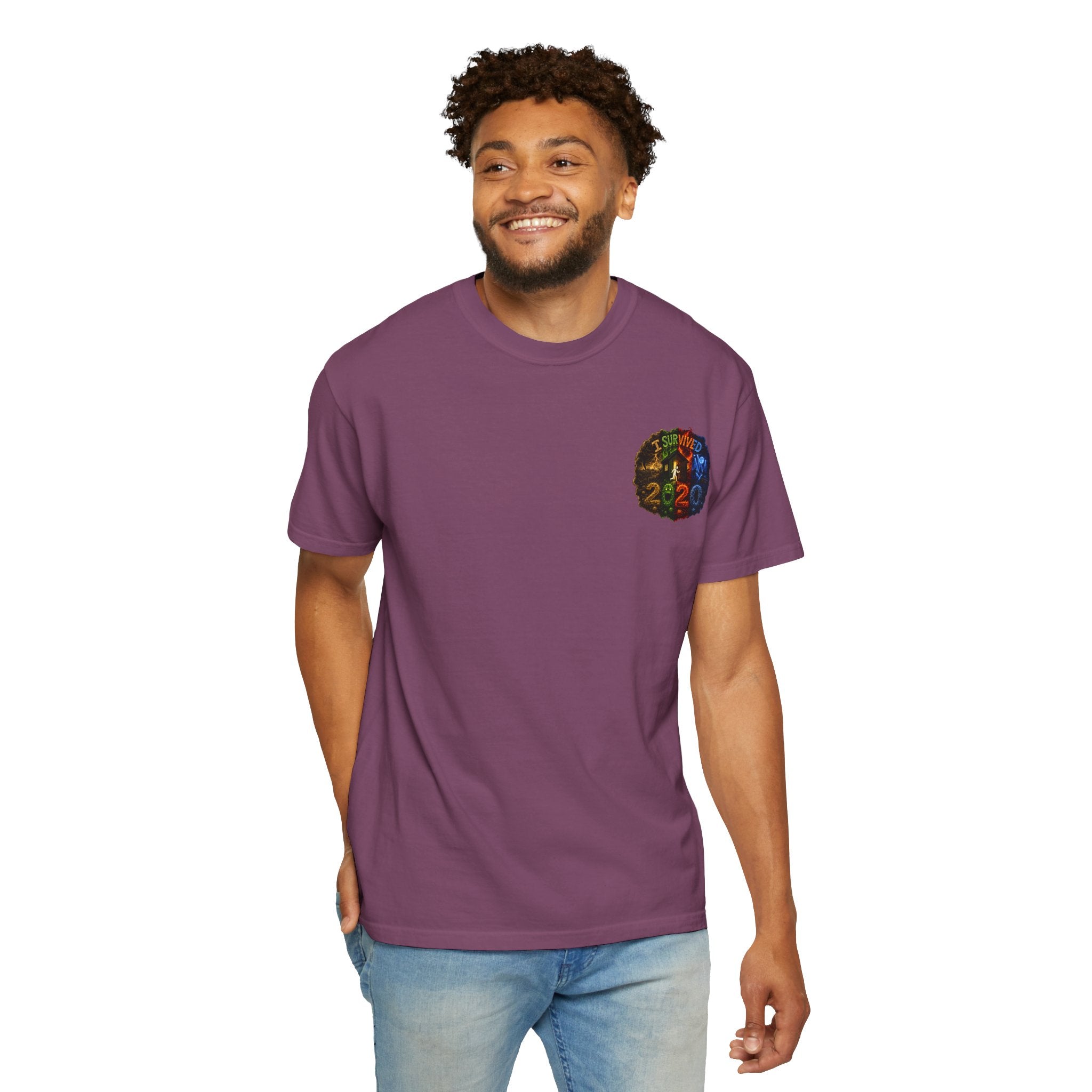 I Survived 2020 — "No Signal" Test Pattern Tee Alien Broadcast Finale Summer Premiere Unisex Garment-Dyed T-shirt
