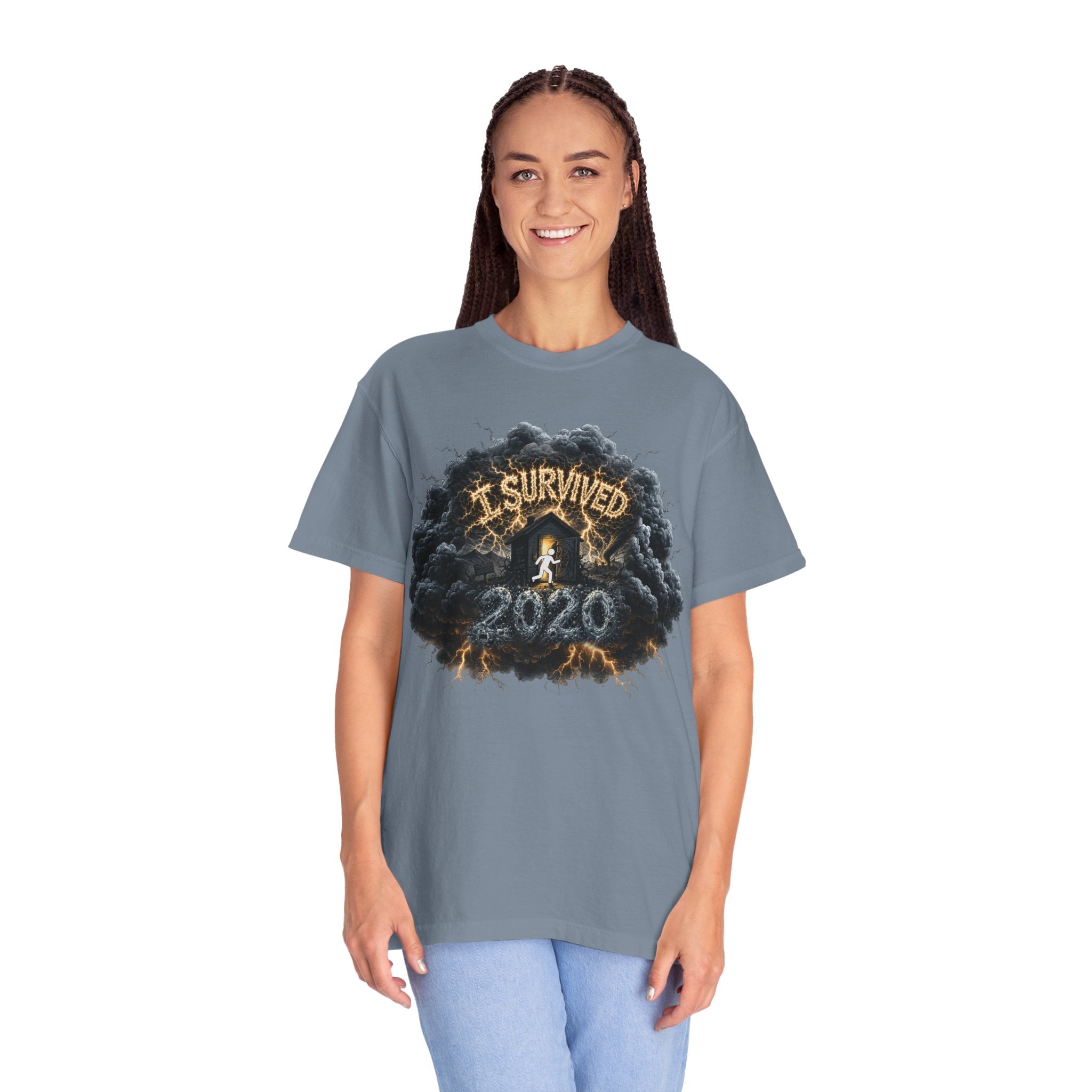 I Survived 2020 — Original Design Teaser Tee | Season 1 Premiere Drop Unisex Garment-Dyed T-shirt