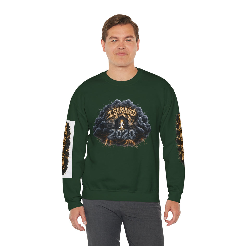 I Survived 2020 — Director's Cut Original Design Teaser Tee | Season 1 Premiere Drop Unisex Heavy Blend™ Crewneck Sweatshirt