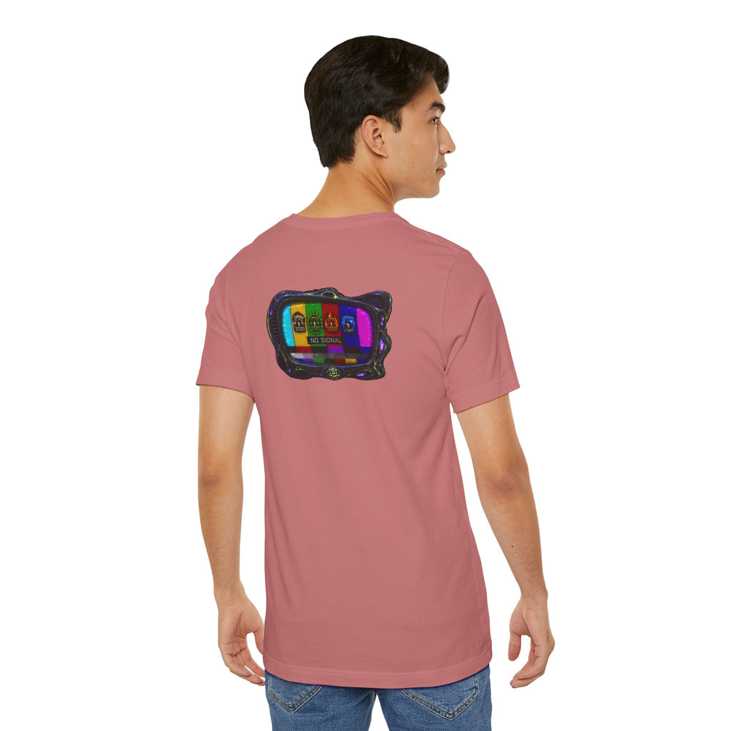 I Survived 2020 — "No Signal" Test Pattern Tee Alien Broadcast Finale Summer Premiere Unisex Jersey Short Sleeve Tee