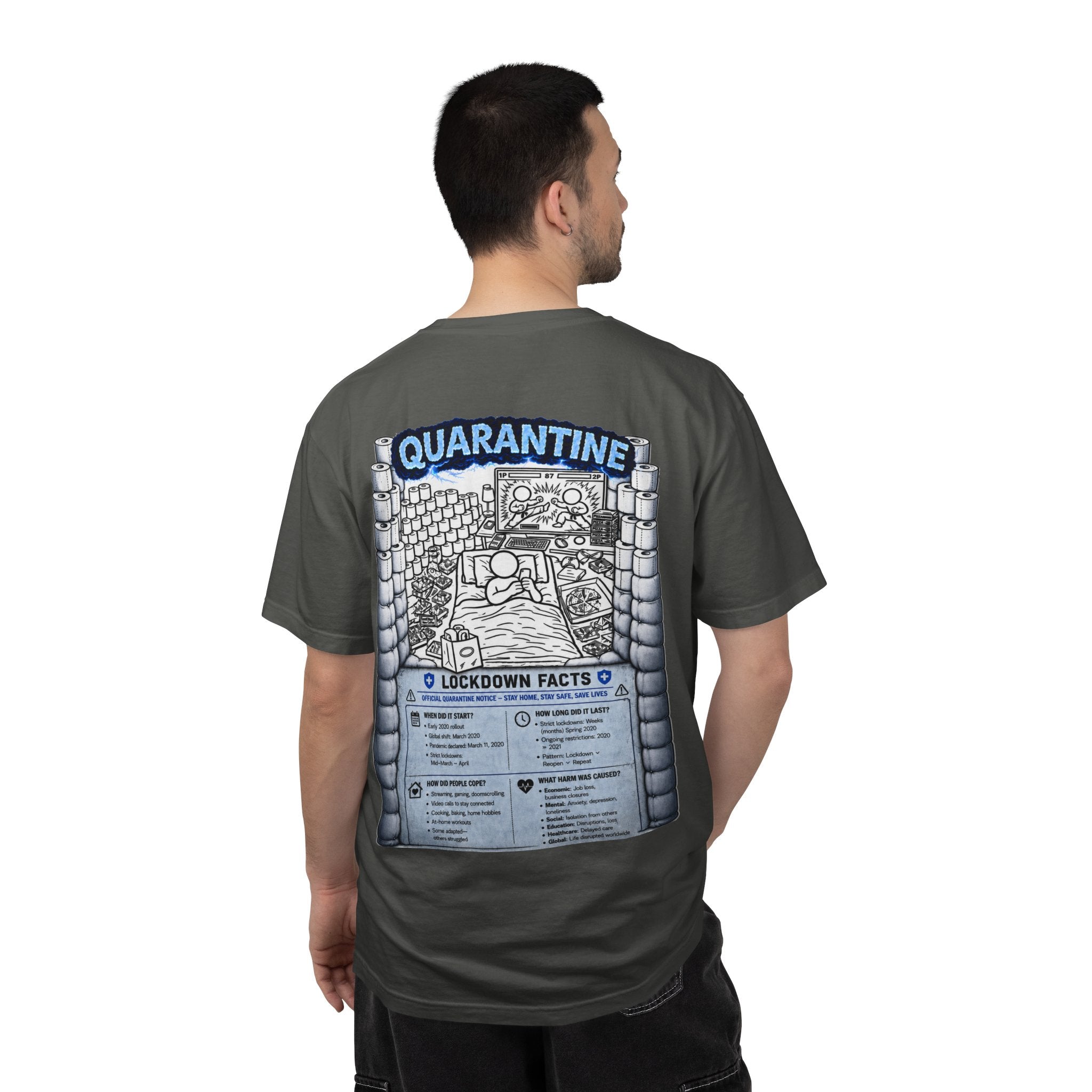 I Survived 2020 — LOCKDOWN S3:E1: "Quarantine" Unisex Garment-Dyed T-shirt
