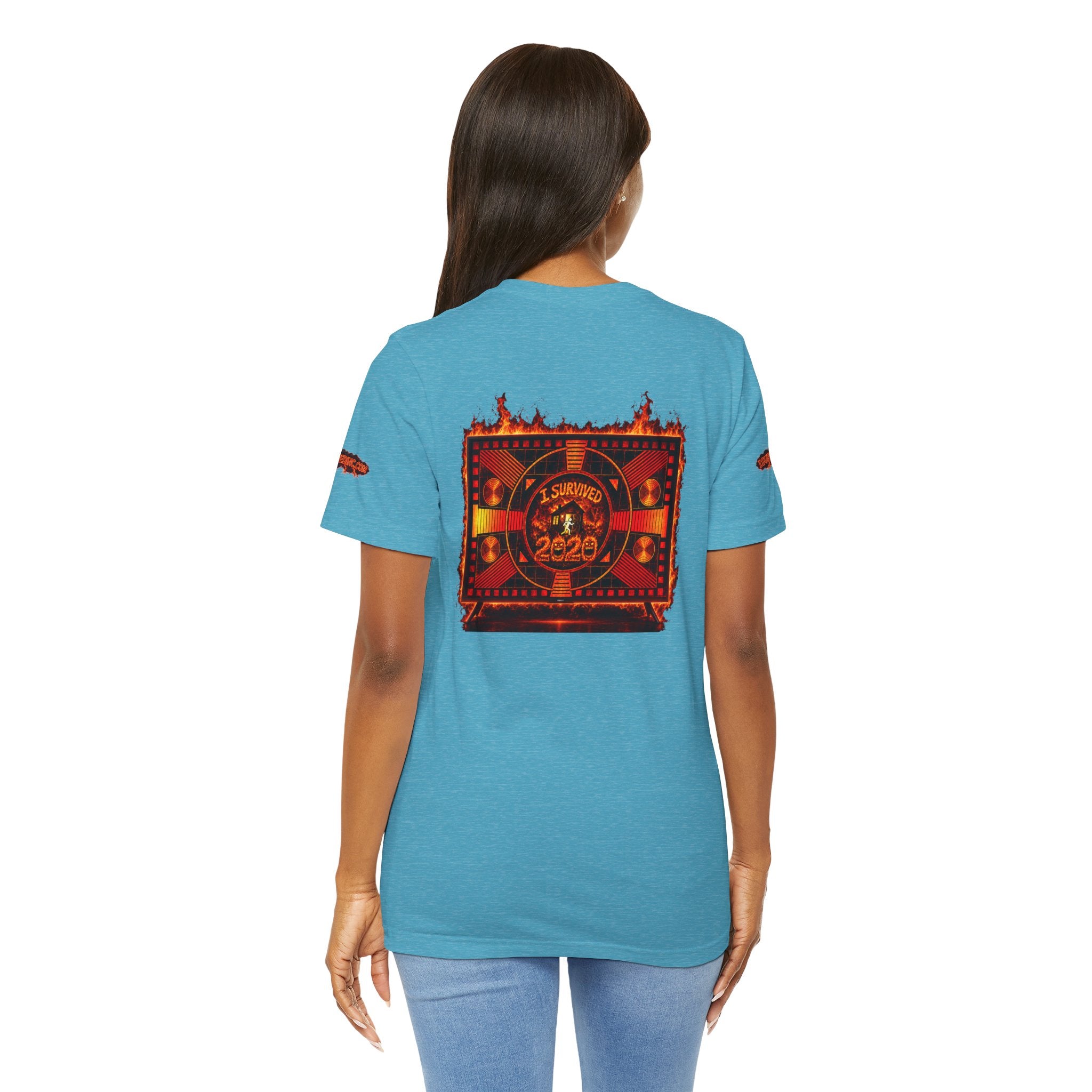 I Survived 2020 — "Please Stand By" Test Pattern Tee Wildfire Signal Special Edition Summer Premiere Unisex Jersey Short Sleeve Tee