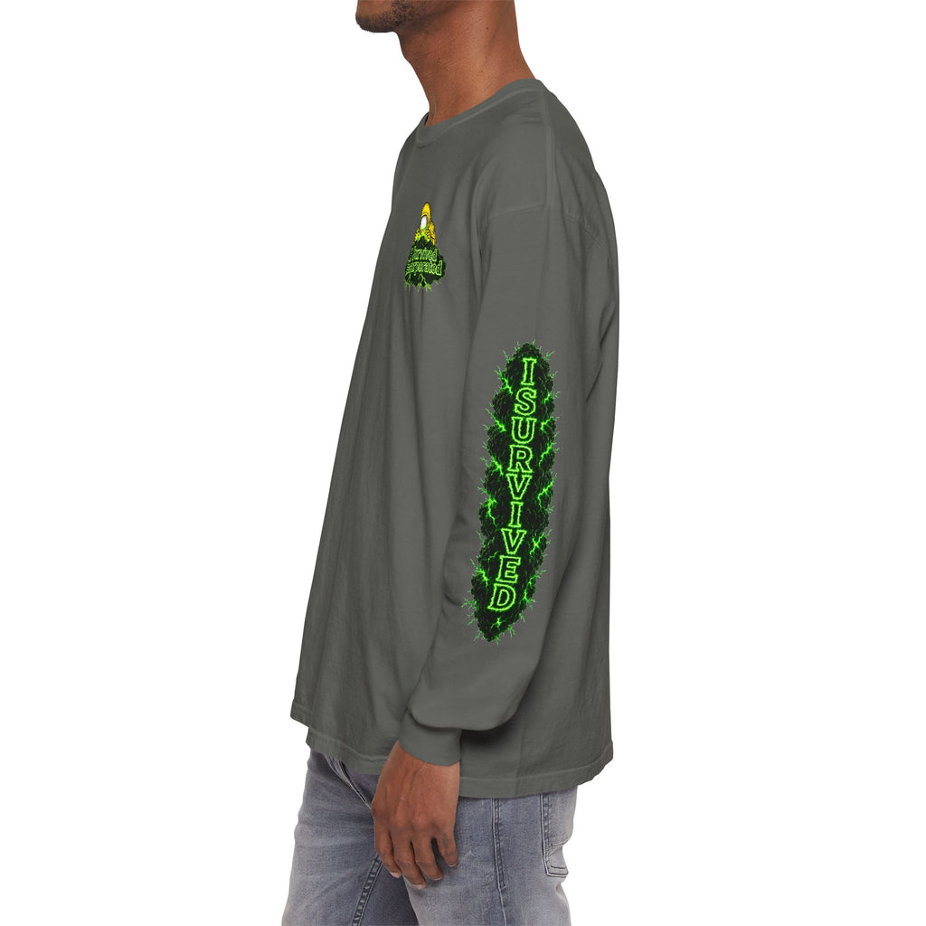 I Survived 2020 — "Please Stand By" Test Pattern Toxic Signal Tee Special Edition Summer Premiere Unisex Garment-Dyed Long Sleeve T-Shirt