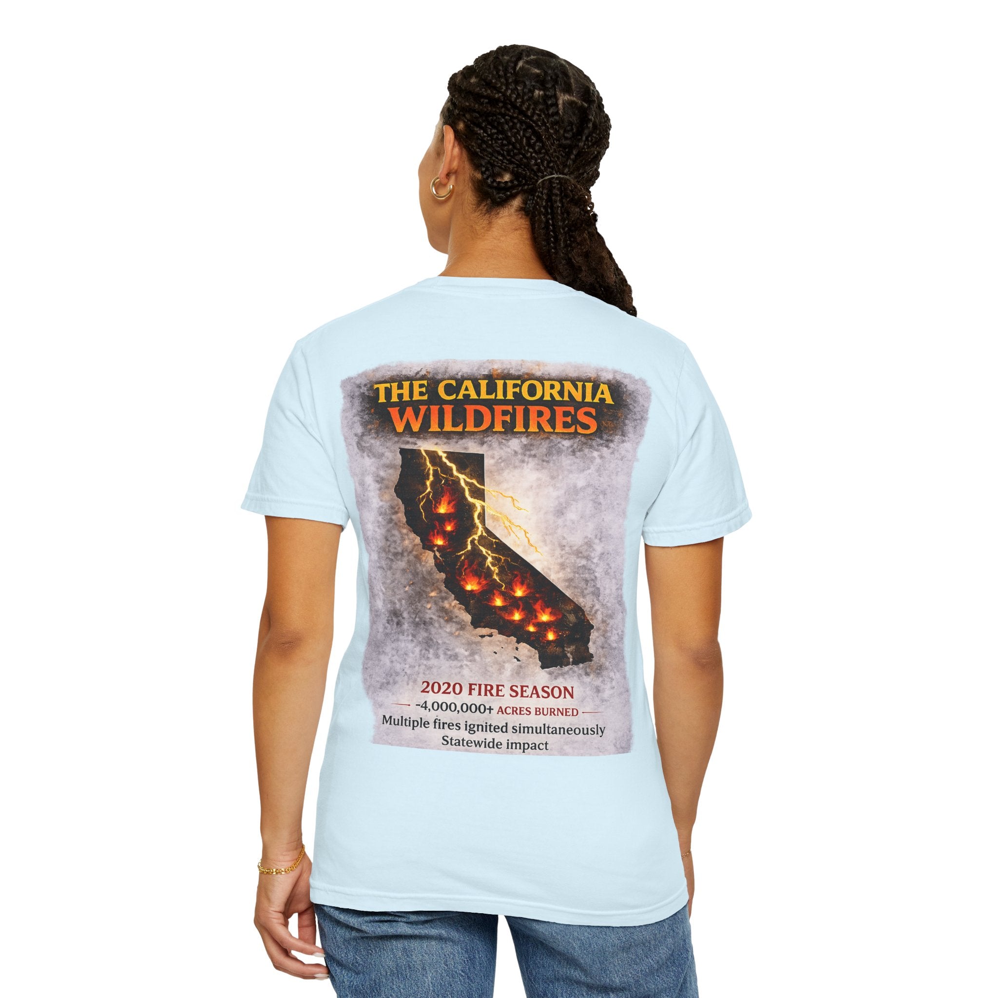 I Survived 2020 — Director's Cut S2:E3 "The California Wildfires" | Wildfire Edition Memorial Unisex Garment-Dyed T-shirt
