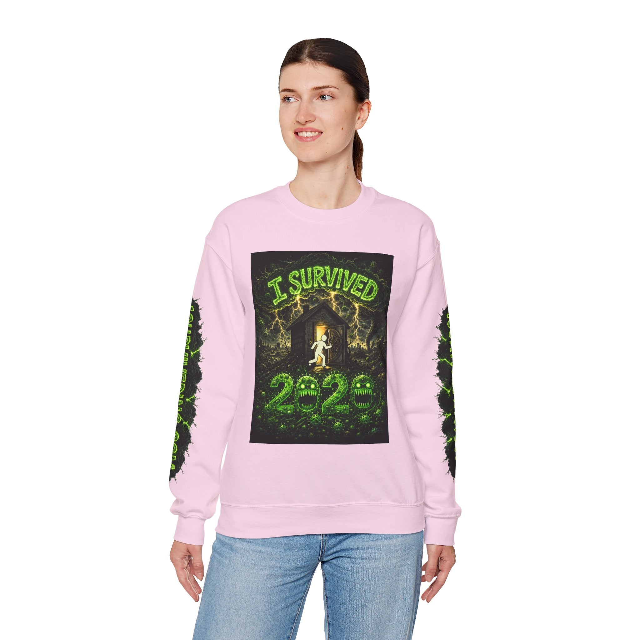 I Survived 2020 — PANDEMIC S1:E4: "Mask Madness" Unisex Heavy Blend™ Crewneck Sweatshirt