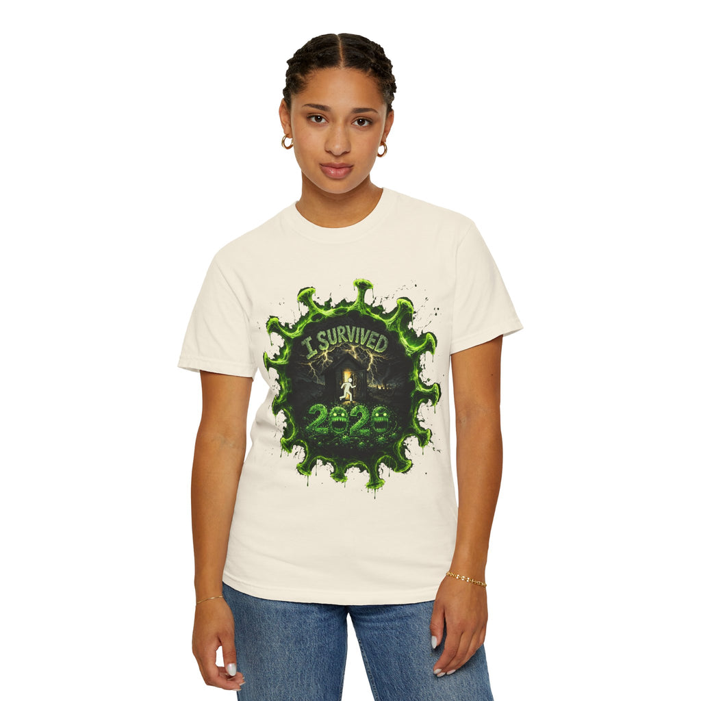 I Survived 2020 — Director's Cut S1:E3 "The Jab!" | Pandemic Edition Unisex Garment-Dyed T-shirt