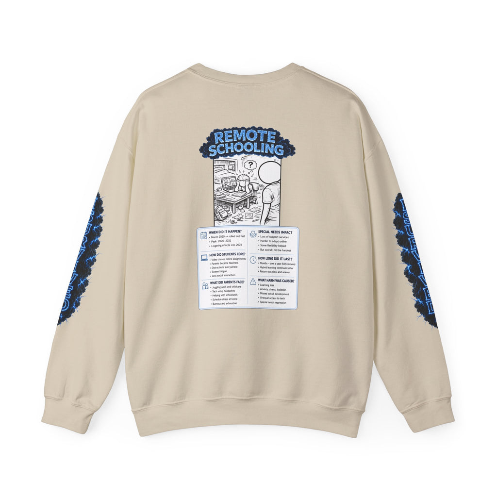 I Survived 2020 — LOCKDOWN S3:E3: Director's Cut Special Edition "Remote Schooling" Unisex Heavy Blend™ Crewneck Sweatshirt