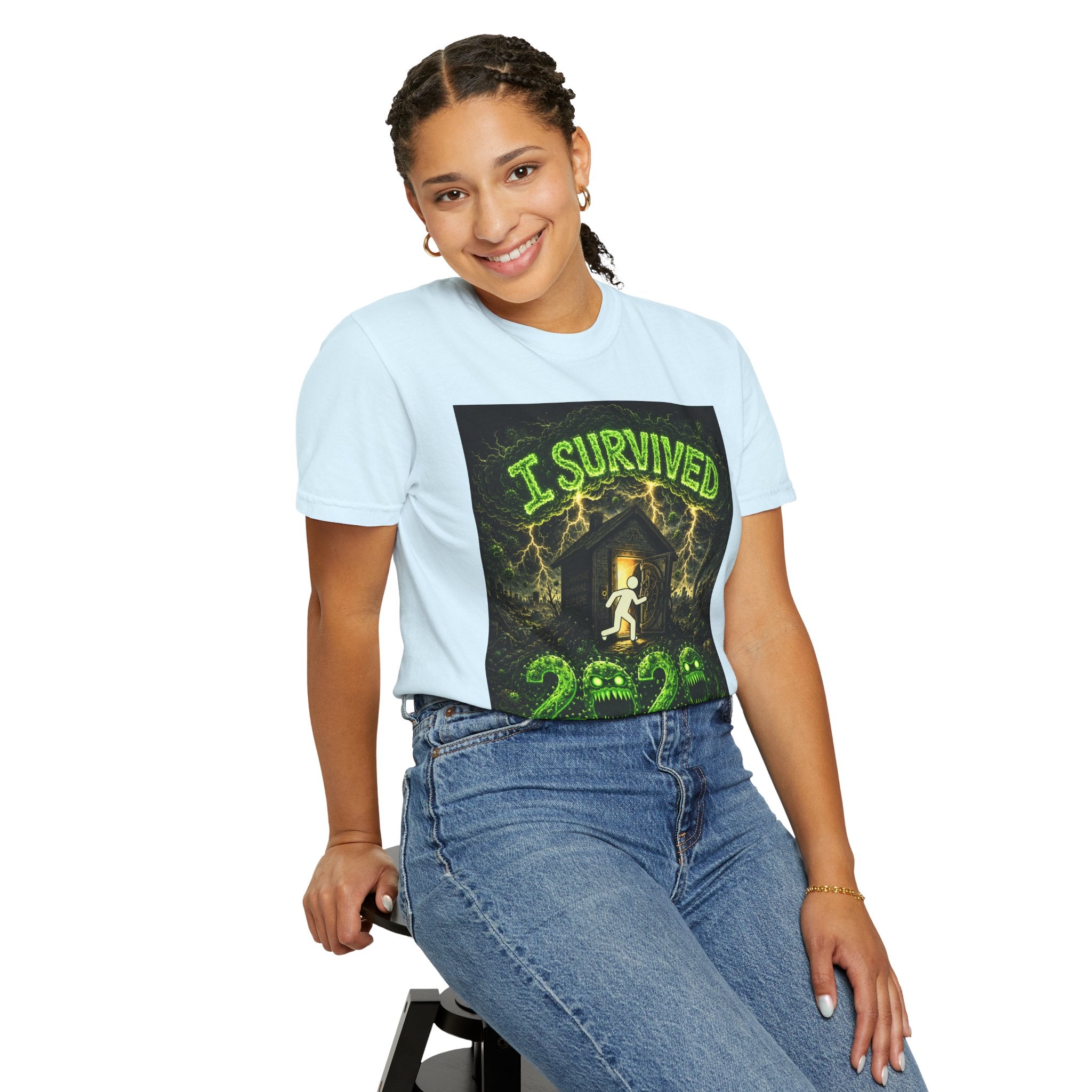 I Survived 2020 — S1:E3 "The Jab!" | Pandemic Edition Unisex Garment-Dyed T-shirt