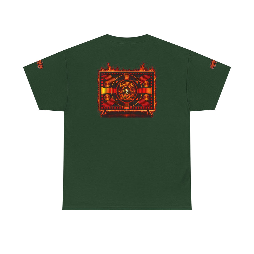 I Survived 2020 — "Please Stand By" Test Pattern Tee Wildfire Signal Special Edition Summer Premiere Unisex Heavy Cotton Tee