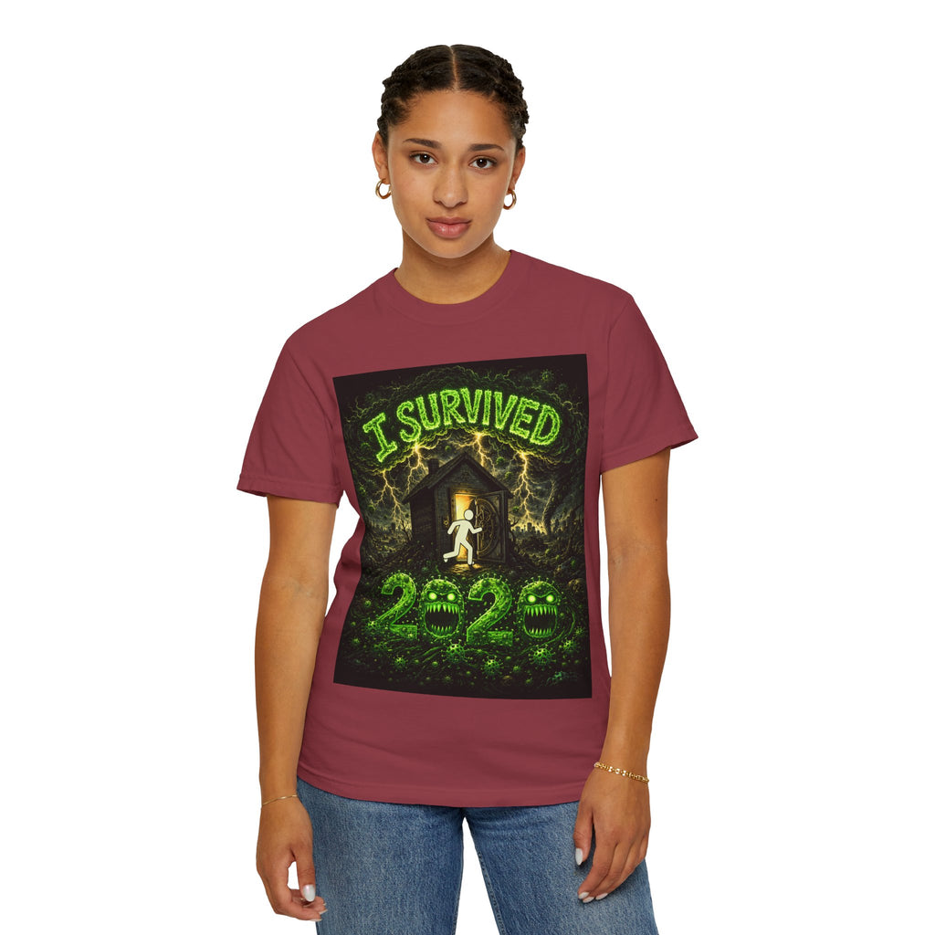 I Survived 2020 — PANDEMIC S1:E4: "Mask Madness" Unisex Garment-Dyed T-shirt