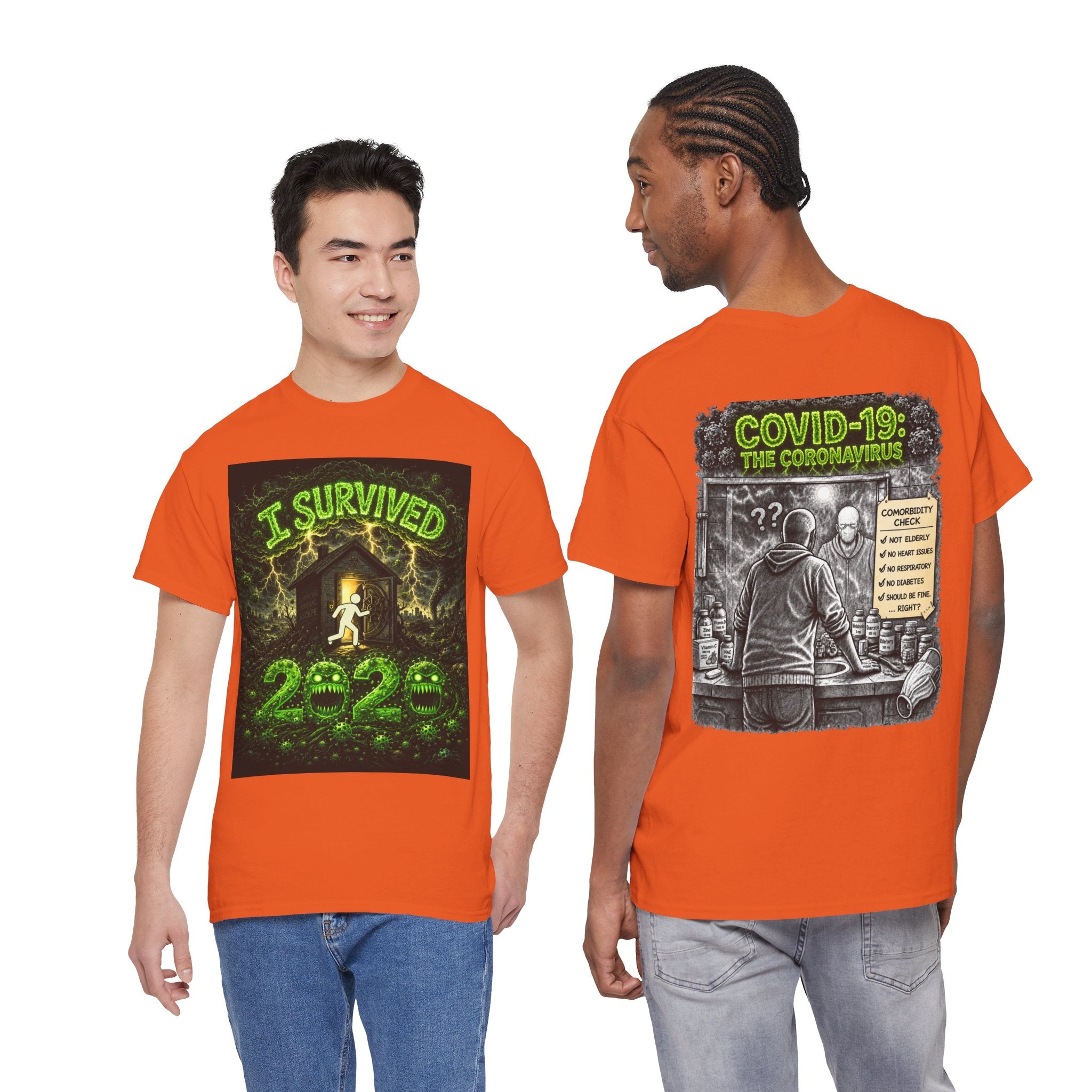 I Survived 2020 — S1:E1 "COVID-19: The Coronavirus" | Pandemic Edition Unisex Heavy Cotton Tee