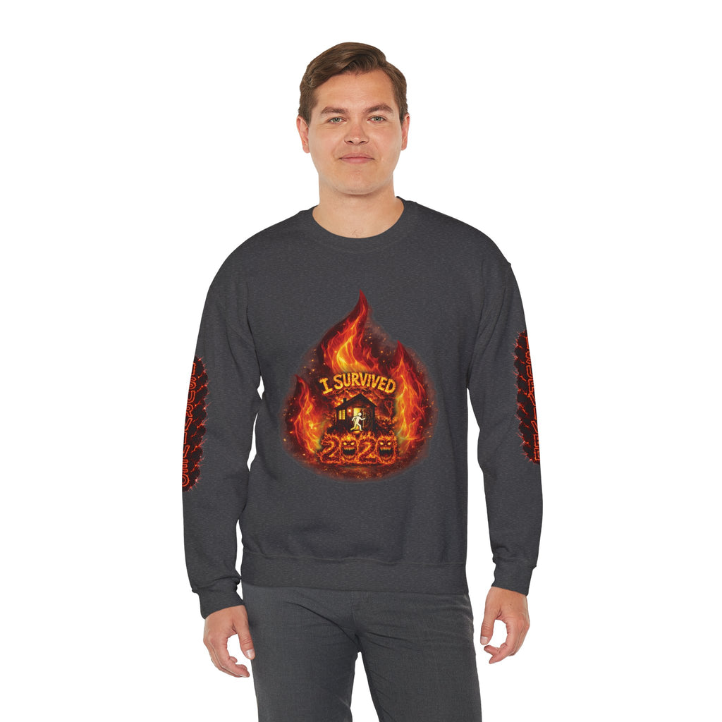 I Survived 2020 — Director's Cut S2:E2 "The Bobcat Fire" | Wildfire Edition Memorial Unisex Heavy Blend™ Crewneck Sweatshirt