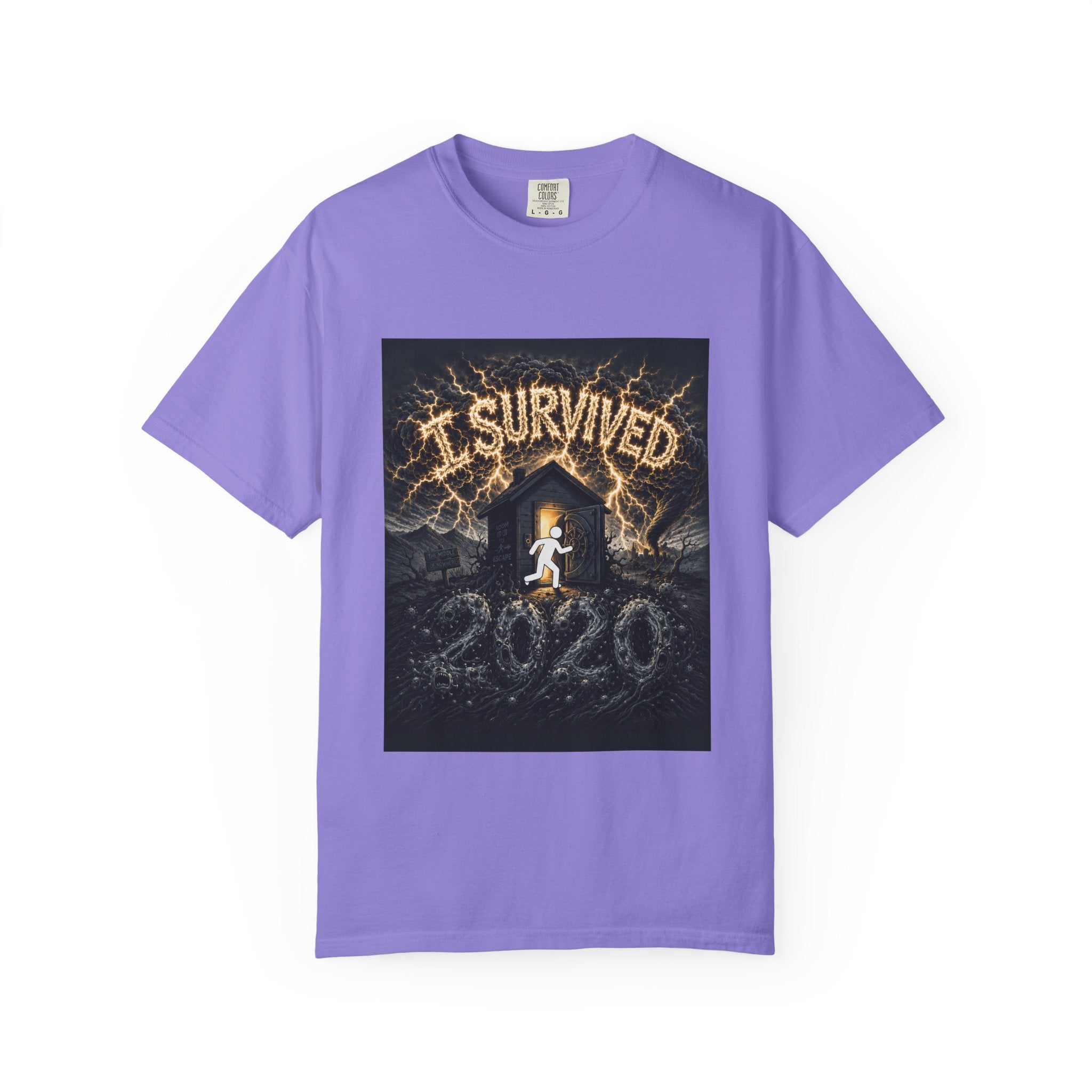I Survived 2020 — Original Design Teaser Tee | Season 1 Premiere Drop Unisex Garment-Dyed T-shirt