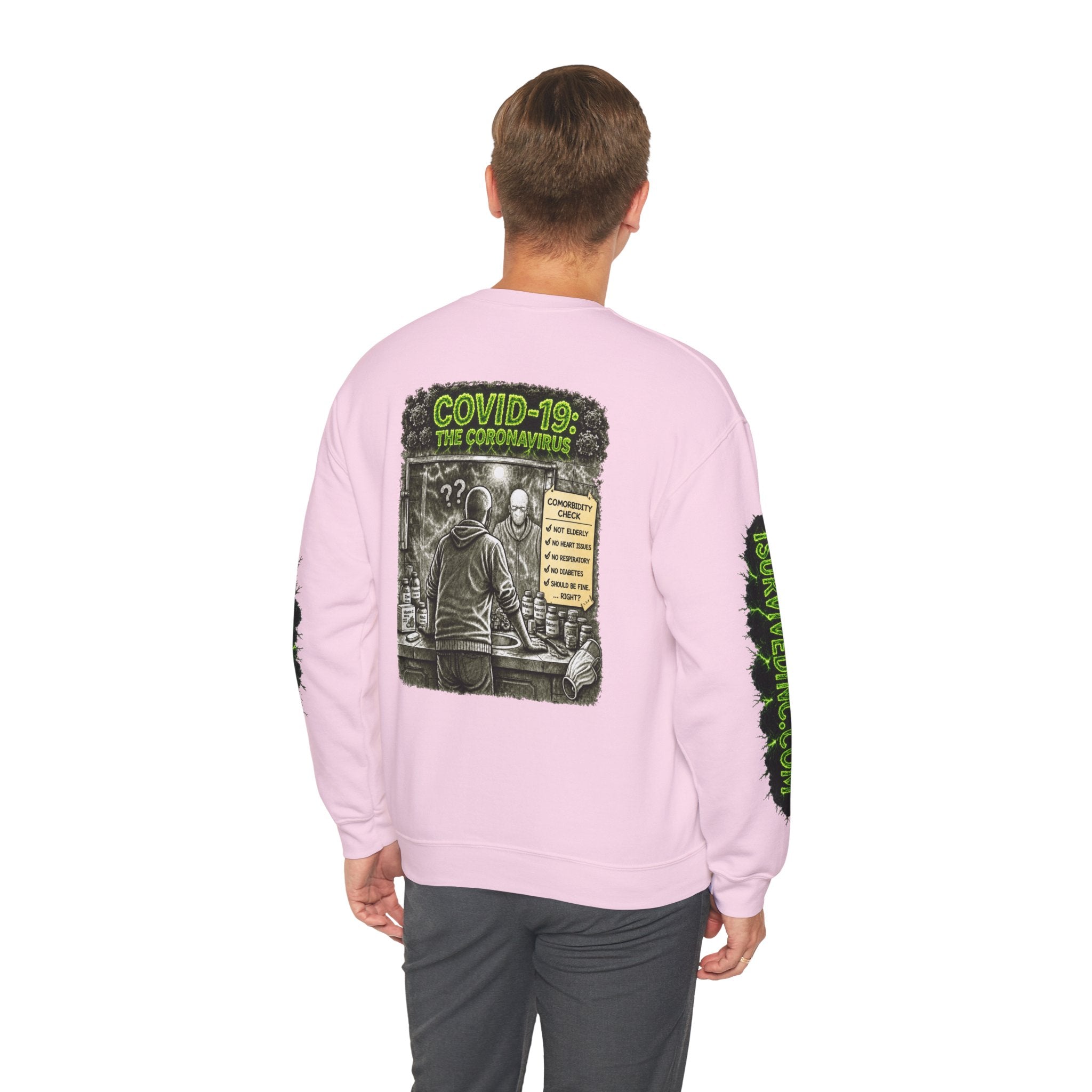 I Survived 2020 — PANDEMIC S1:E1: "COVID-19: The Coronavirus" Unisex Heavy Blend™ Crewneck Sweatshirt