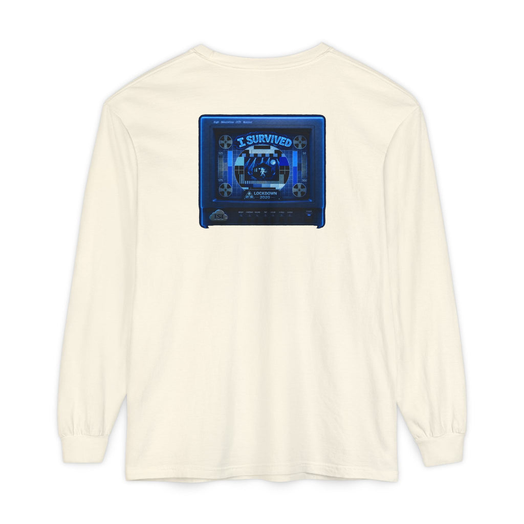 I Survived 2020 — "Please Stand By" Test Pattern Tee Lockdown Edition Summer Exclusive Unisex Garment-Dyed Long Sleeve T-Shirt