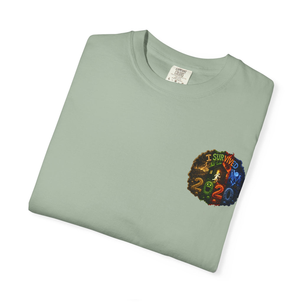 I Survived 2020 — "No Signal" Test Pattern Tee Alien Broadcast Finale Summer Premiere Unisex Garment-Dyed T-shirt