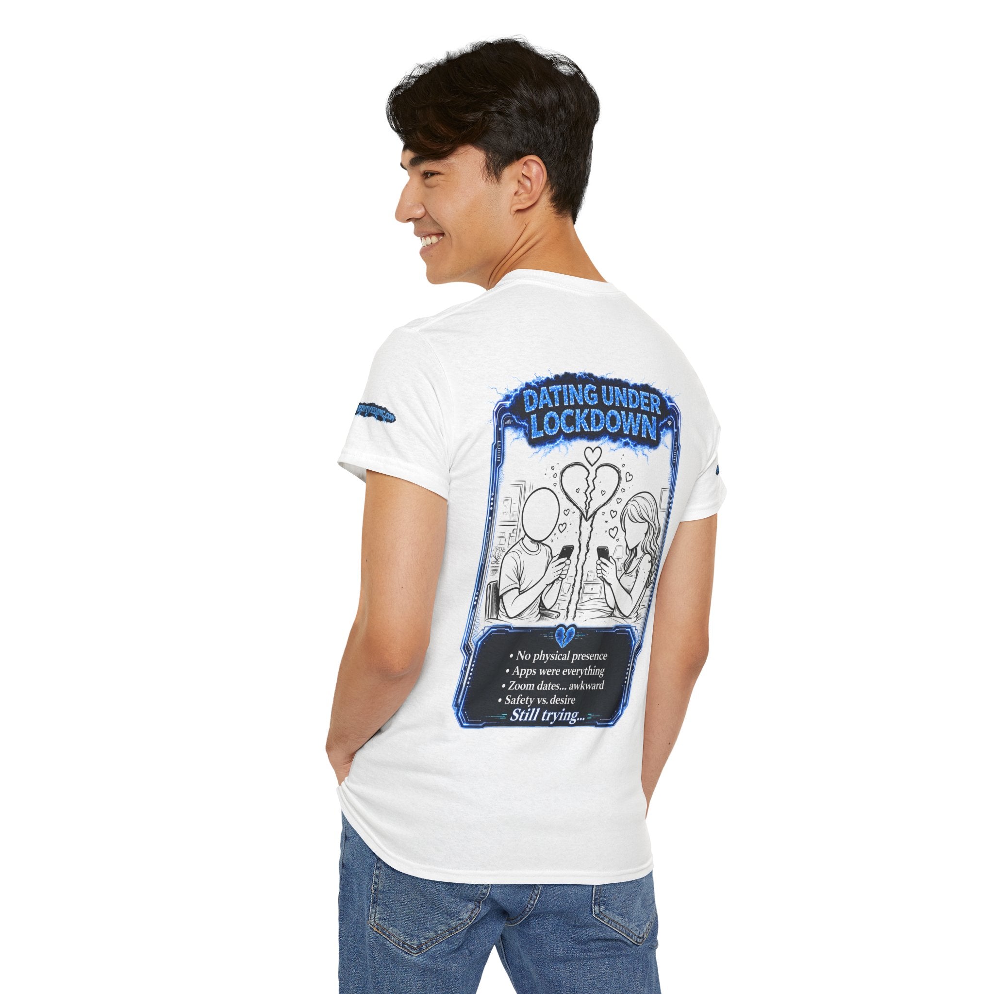 I Survived 2020 — LOCKDOWN S3:E2: Special Edition "Dating Under Lockdown" Unisex Heavy Cotton Tee