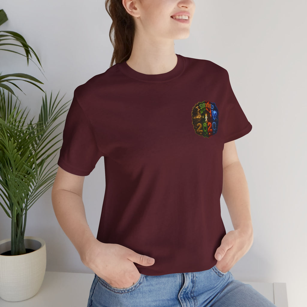 I Survived 2020 — "No Signal" Test Pattern Tee Alien Broadcast Finale Summer Premiere Unisex Jersey Short Sleeve Tee