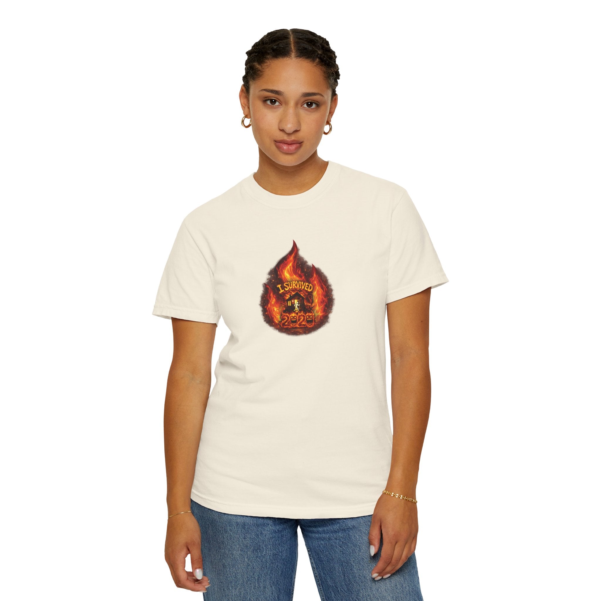 I Survived 2020 — WILDFIRES S2:E4: Director's Cut "Western U.S. Wildfire Season" Memorial Unisex Garment-Dyed T-shirt