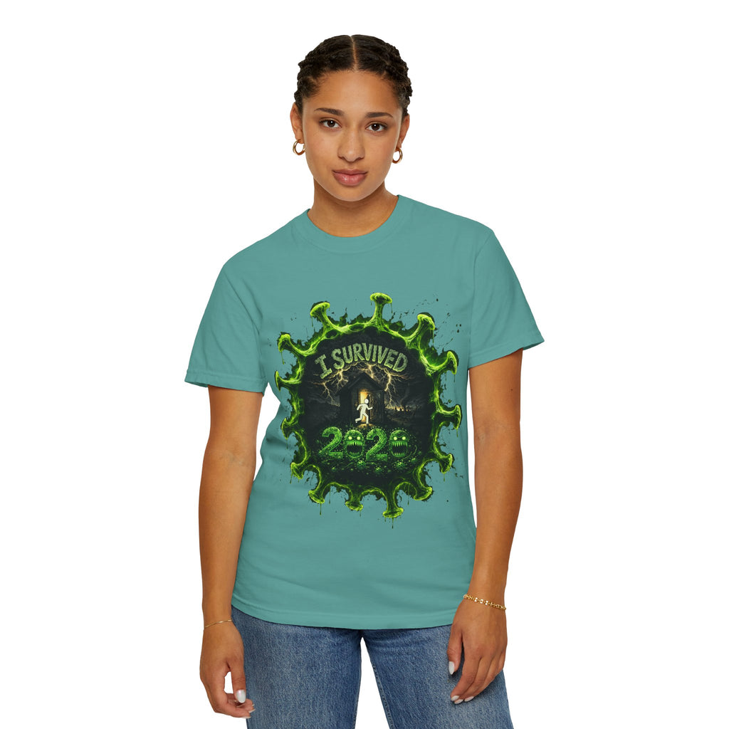 I Survived 2020 — Director's Cut S1:E4 "Mask Madness Mayhem Moment" | Pandemic Edition Unisex Garment-Dyed T-shirt
