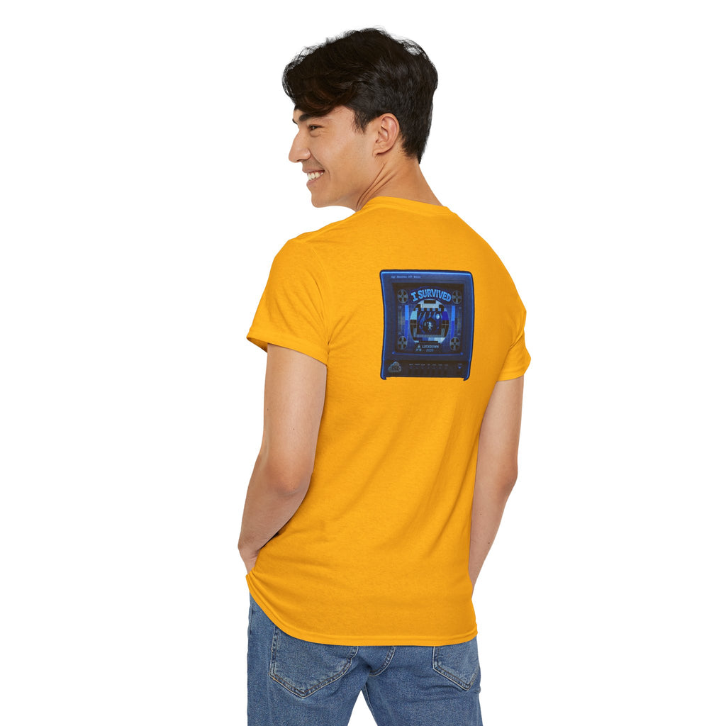 I Survived 2020 — "Please Stand By" Test Pattern Tee Lockdown Surveillance Edition Summer Exclusive Unisex Heavy Cotton Tee